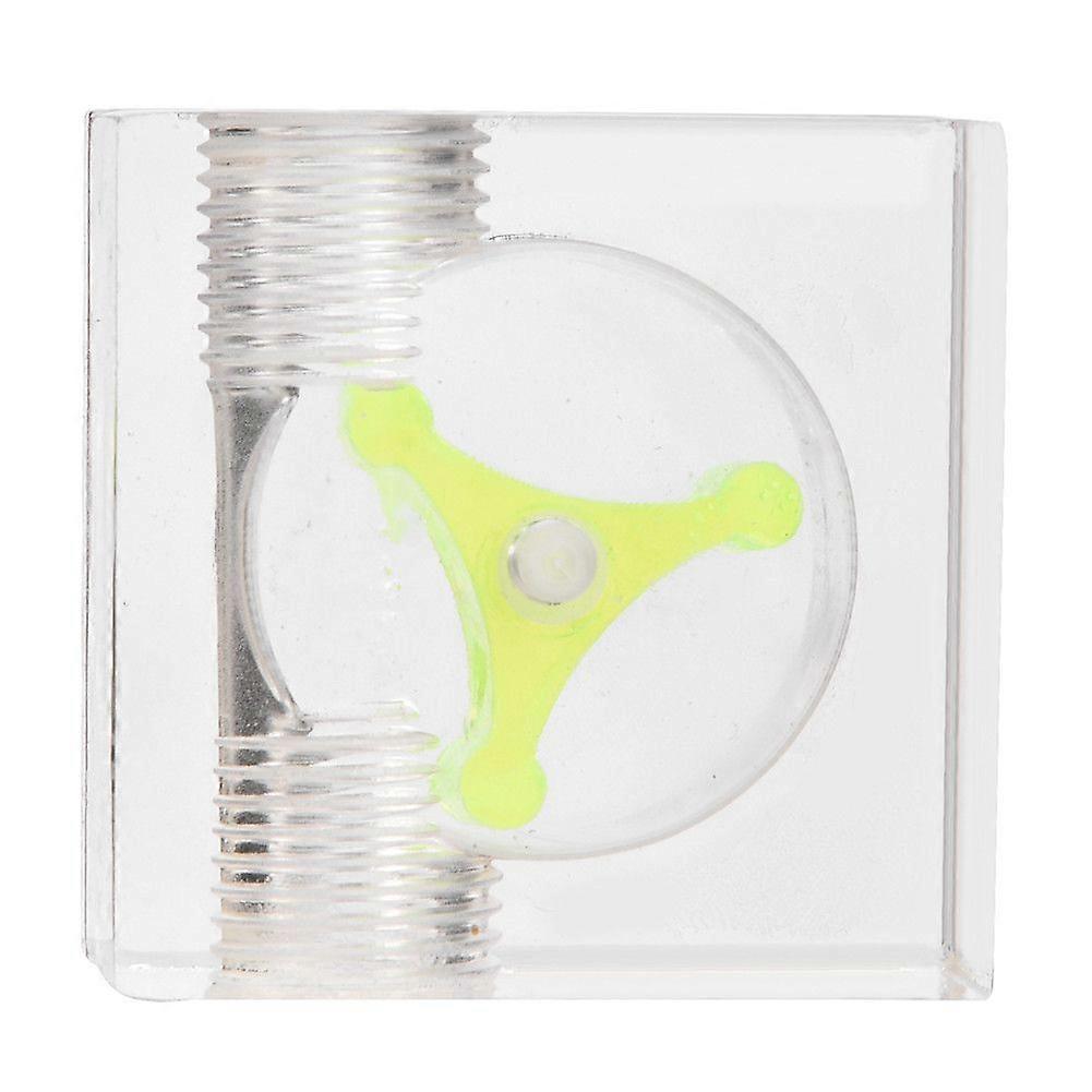 3 Impeller Flow Meter Indicator for PC Water Cooling System G1/4 Thread Quadrate 2 Ways