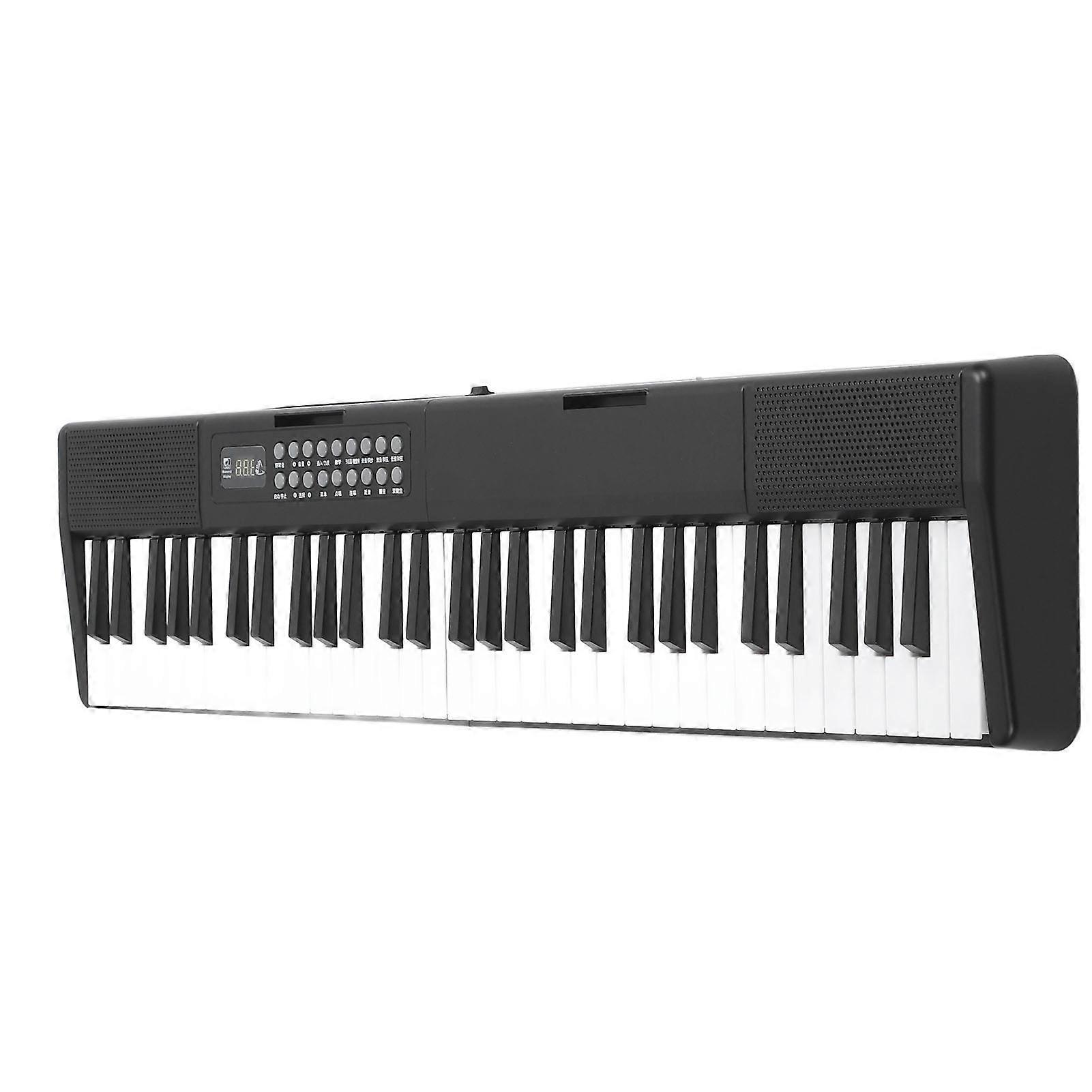 61-Key Foldable Electric Keyboard Kit, BT, Rechargeable, Black
