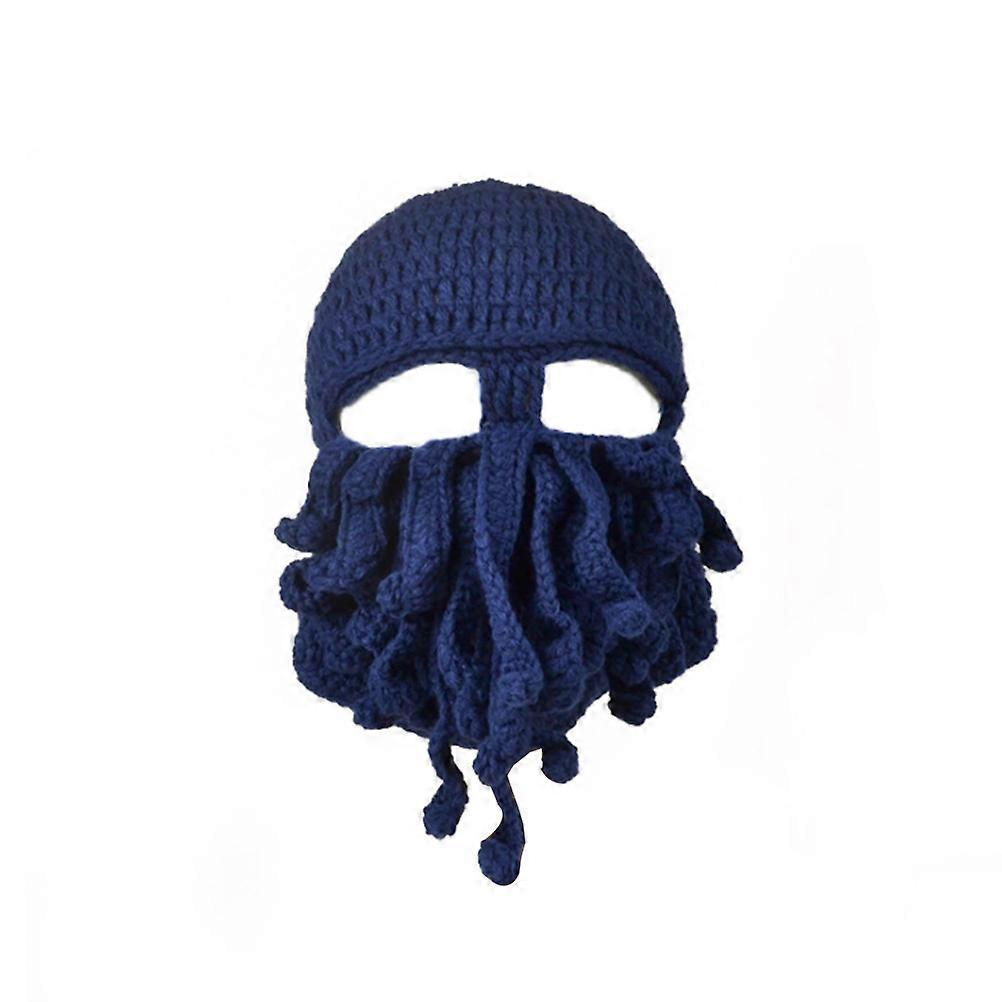 Knitting Hat Octopus Hat for Wearing Unisex Novelty Blue