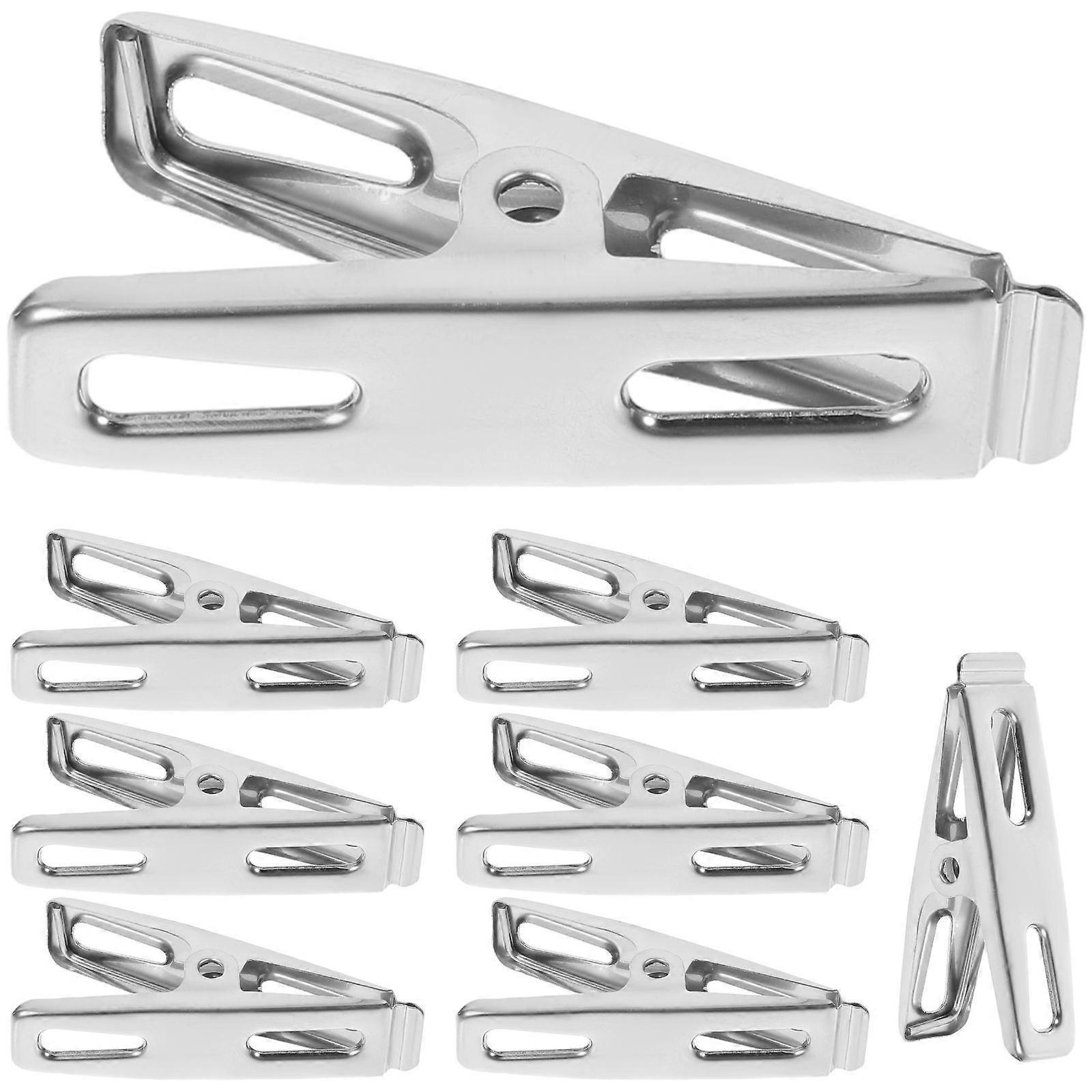 Document Fixing Clips Stainless Steel Binder Clips for Office Use 8Pcs