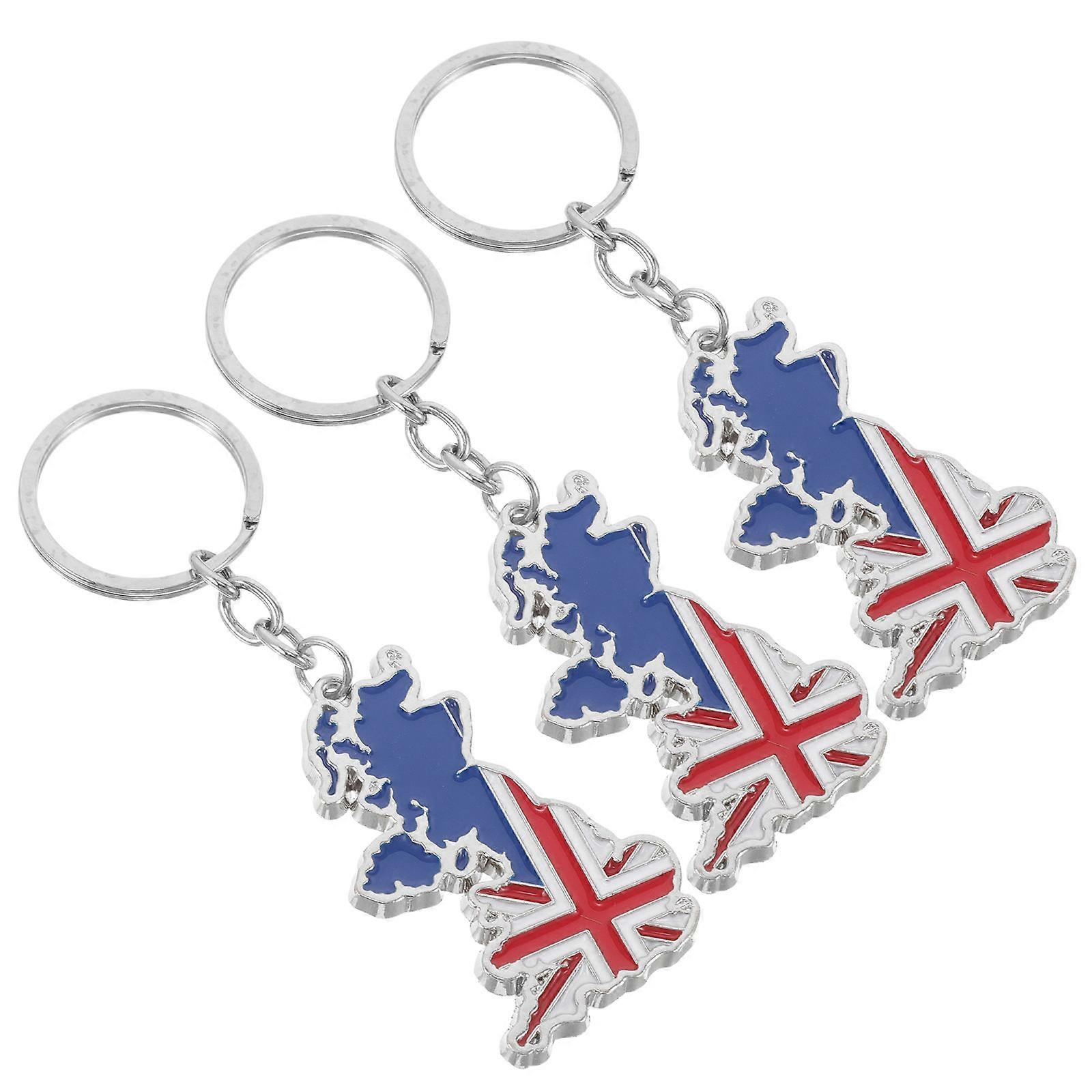 British Flag Keychain Charm for Decoration 6Pcs Uk Themed Keepsakes