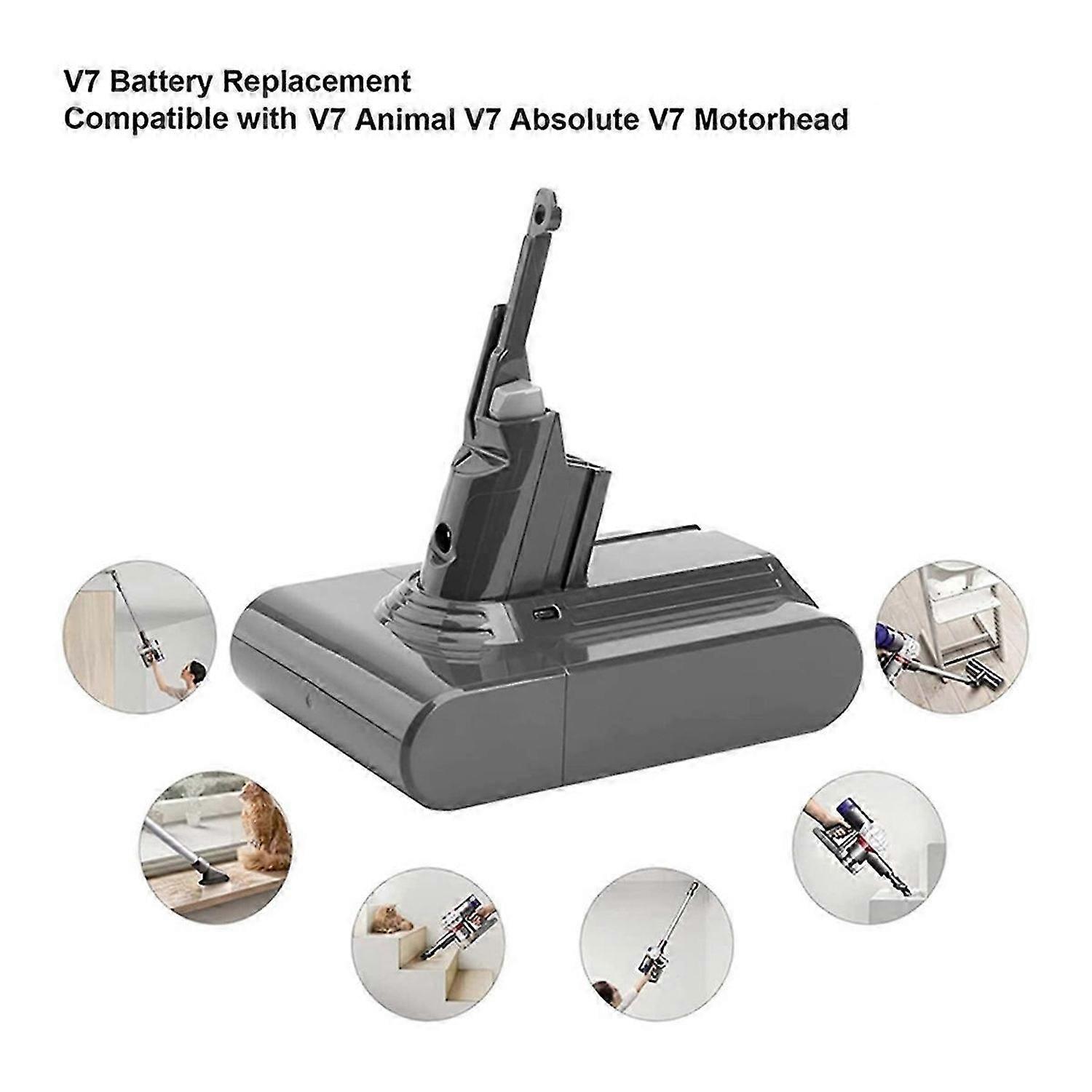 V7 Battery Adapter+2XPre-Filter+Brush 21.6V for Vacuum Cleaners