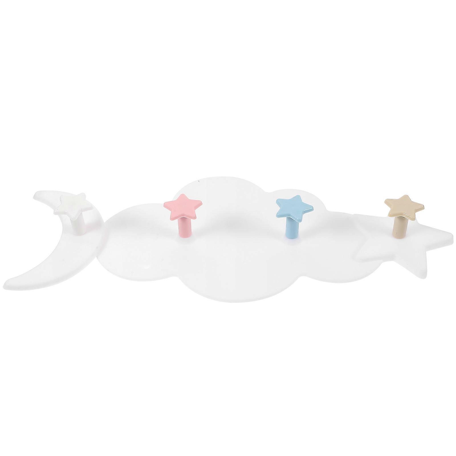 Cloud Shape Hanging Hooks Wooden Coats Hangers for Home Use