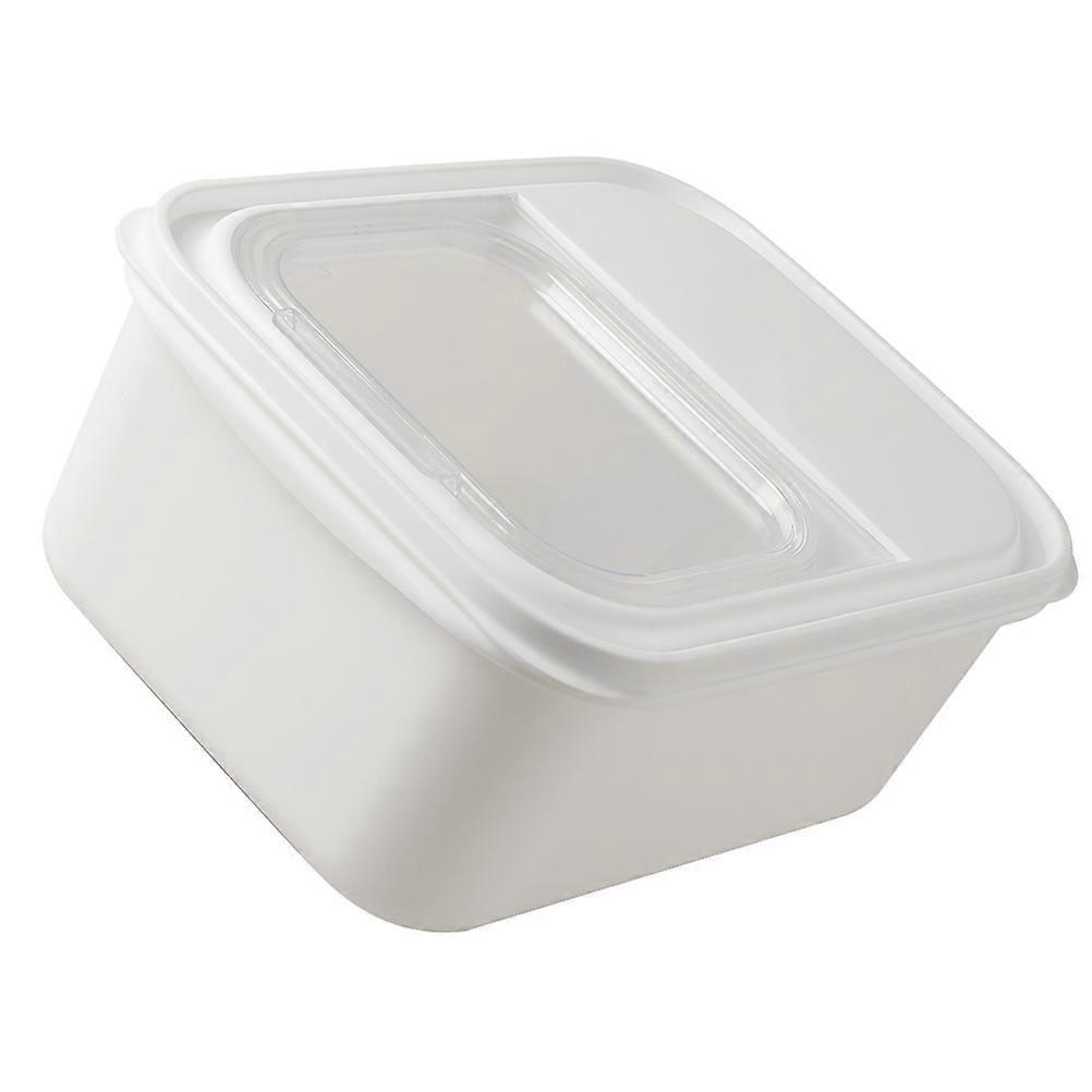 Rice Storage Bucket Flour Storage Container for Home Use Kitchen Storage Made of White Pp Material with Moisture Proof Feature 1Pack