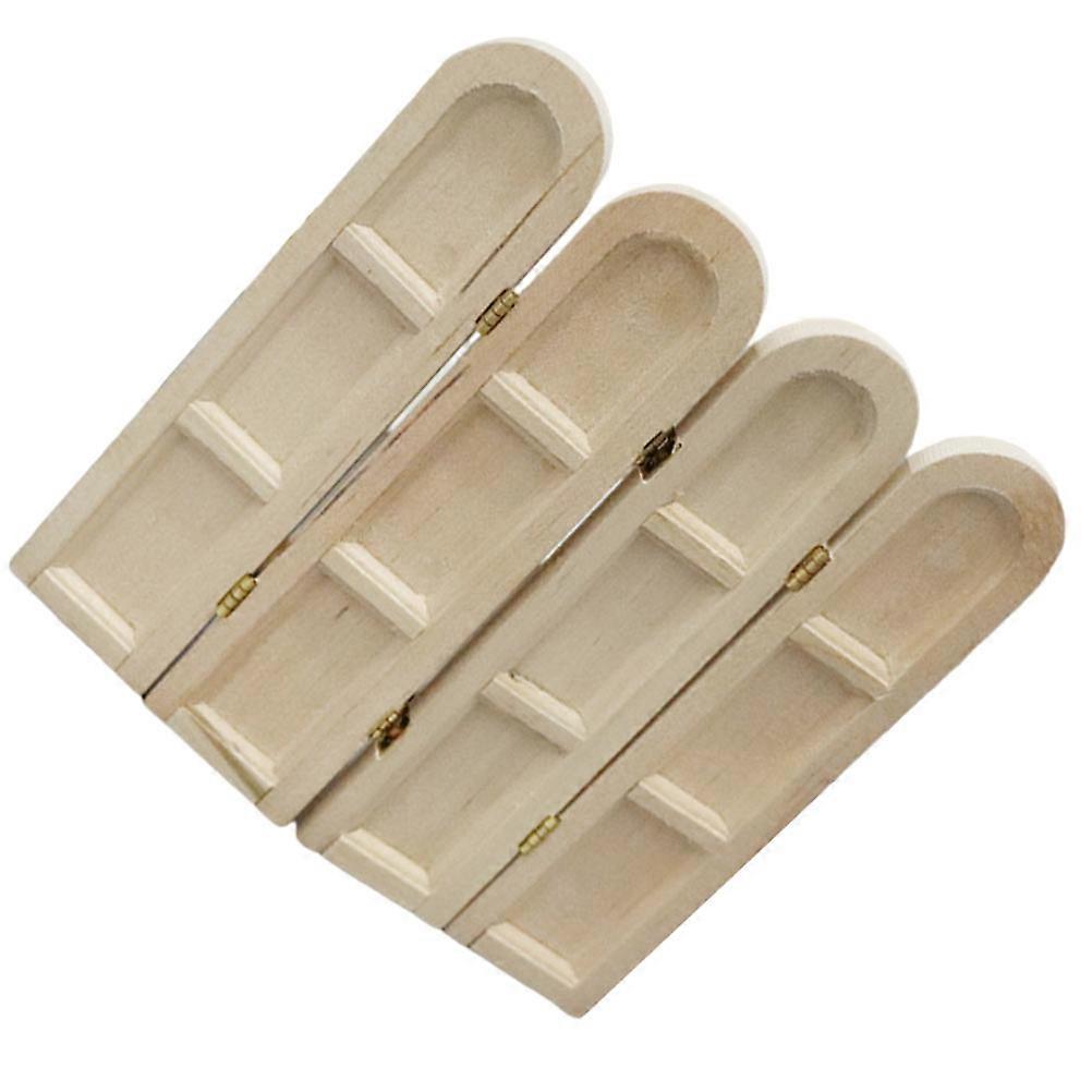 Retro Folding Screen Toy Mini House Furniture Wood Material for Photo Props 1Set
