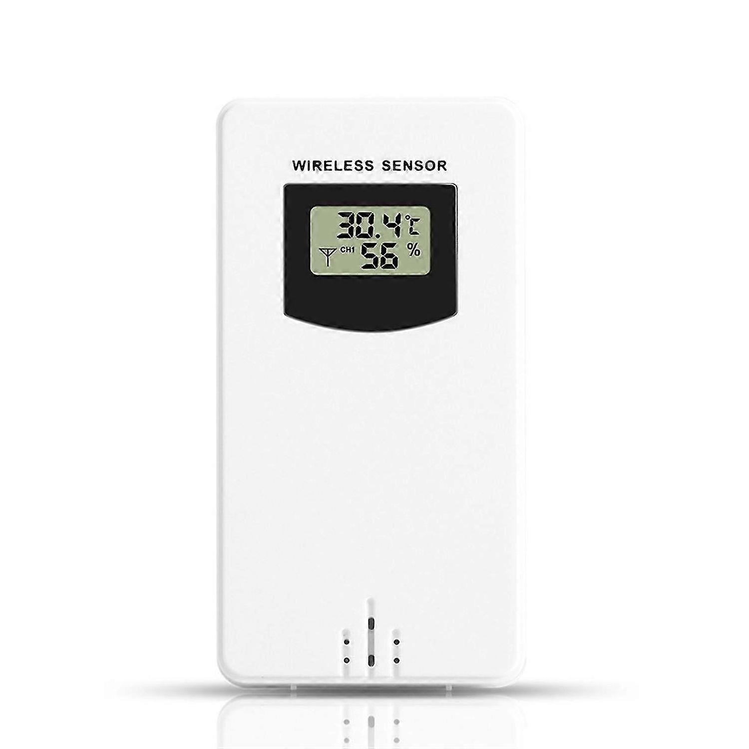 Temperature Humidity Wireless Sensor Hygrometer White