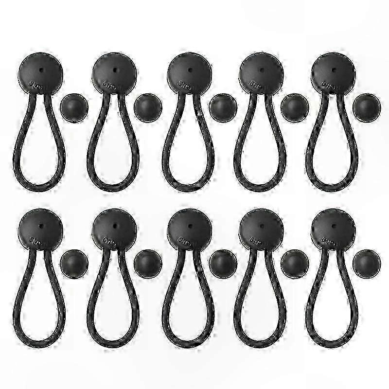 10-Pack Bungee Shock Cord Fasteners for Marine Anti-Slip Applications