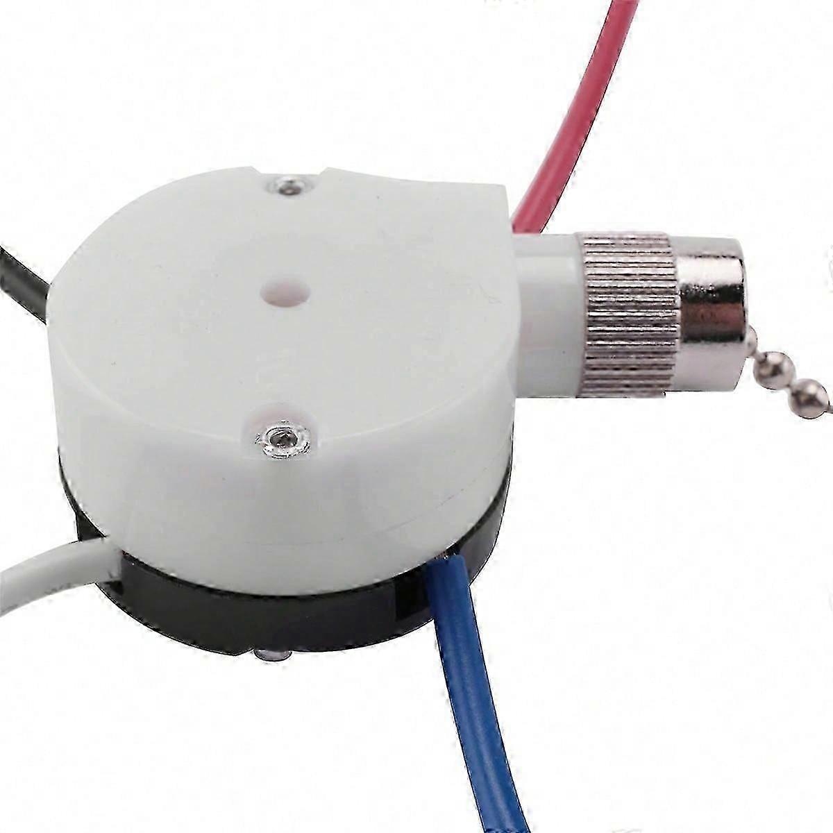 Ceiling Fan Speed Control Switch - 3-Speed 4-Wire Pull Chain Switch (ZE-208S)