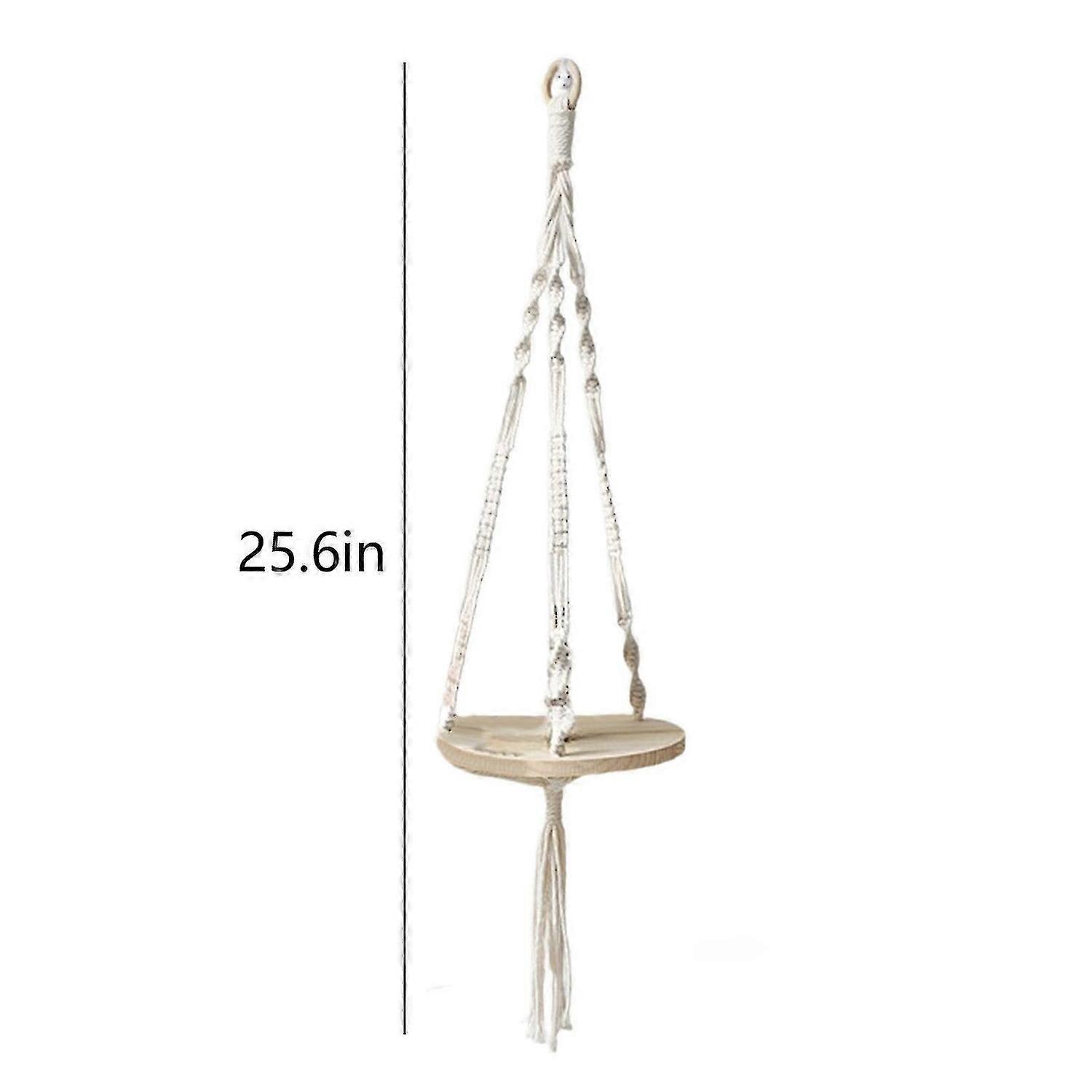 Woven Hanger Plant Hanger Shelf Floating Plant Shelf Indoor Planter Shelf Floating Shelf For Plants Flowerpot Stands Plant Display Rack Wood Storage F