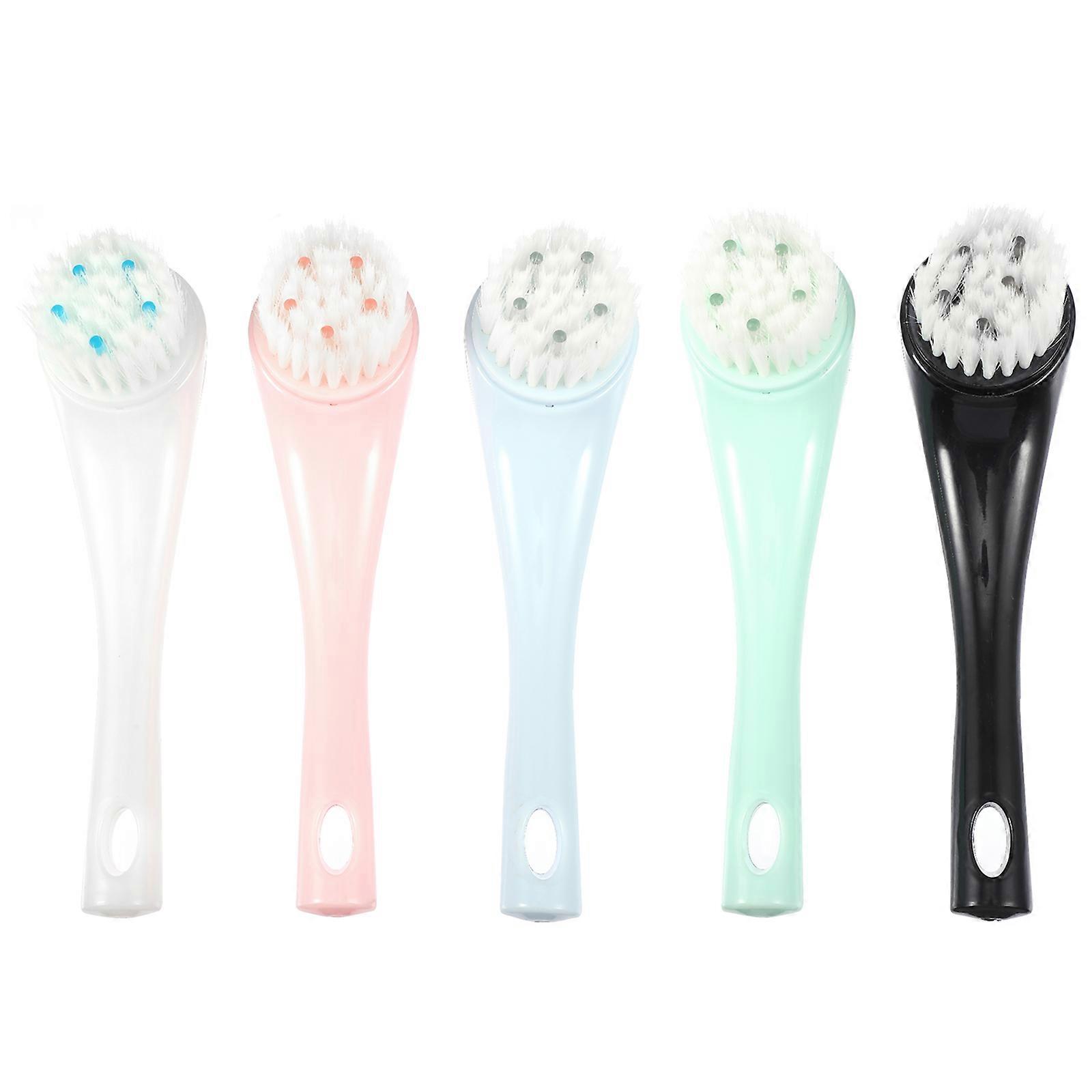 Supple Cleansing Brushes Face Pore Brushes for Deep Cleaning 5Pcs Set