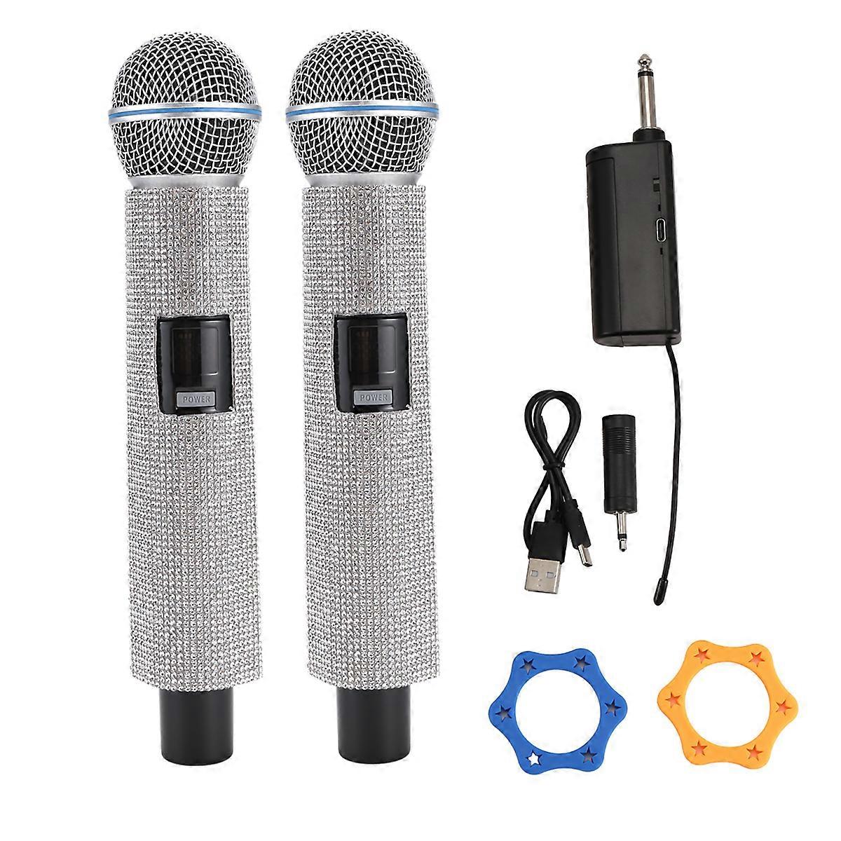 Wireless Handheld Dynamic Microphone Karaoke Mic 2 Microphone