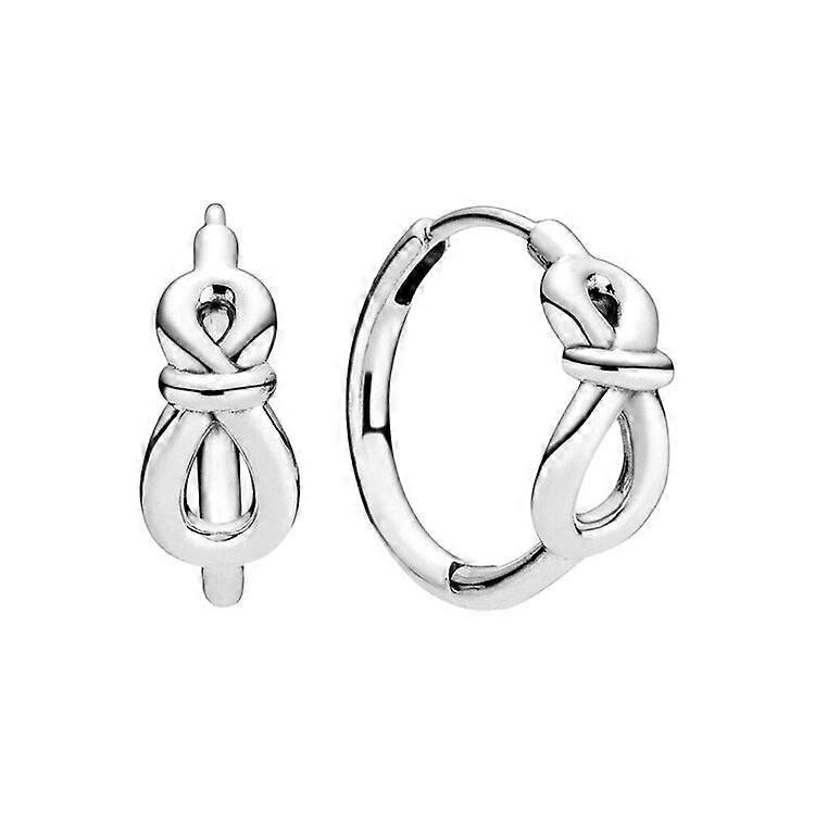 Classic figure eight earrings in sterling silver