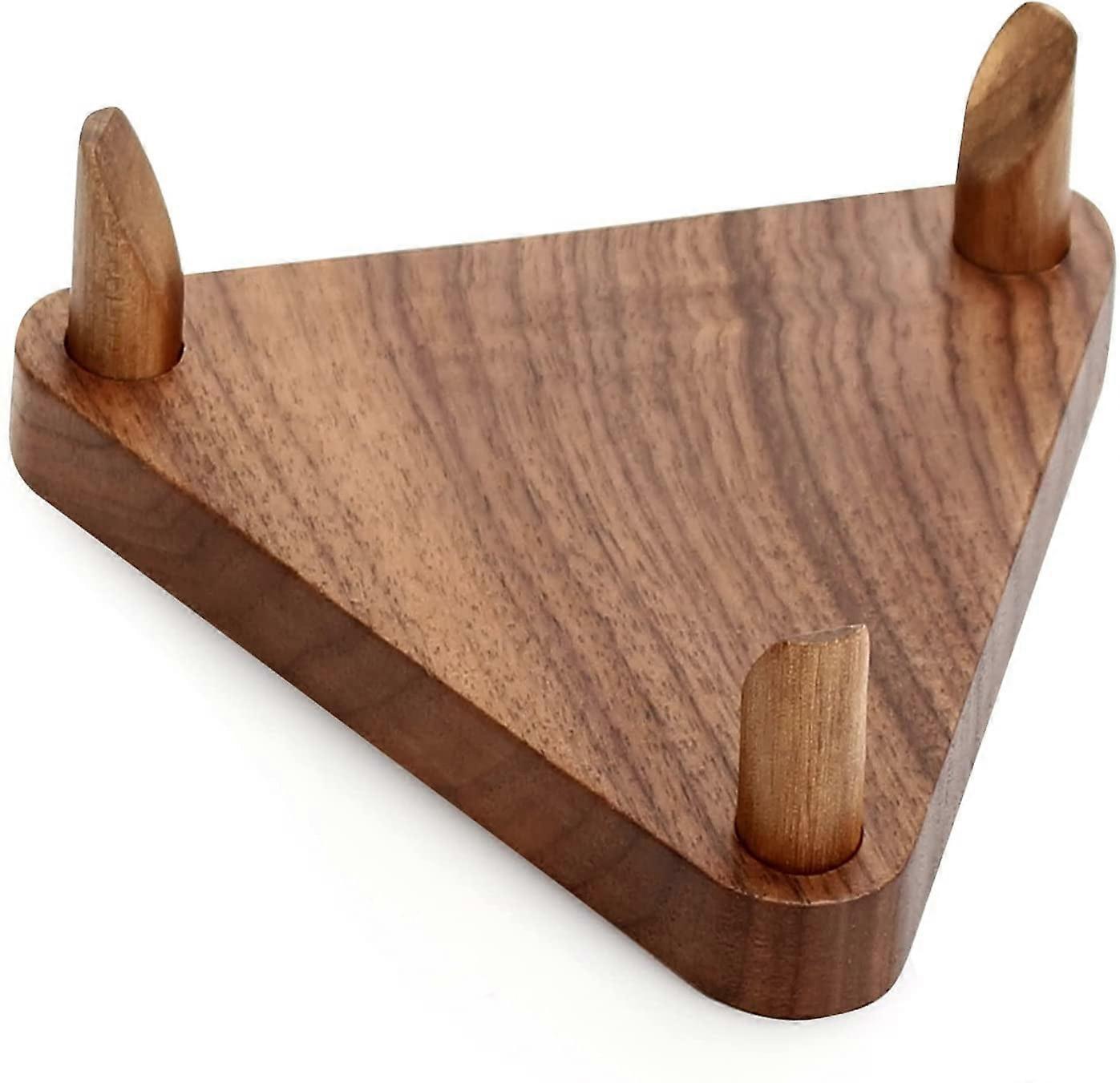 Ball Stand Holder for Basketball, Football, Soccer - Solid Walnut Wood Display Rack for Autographed Balls & Memorabilia