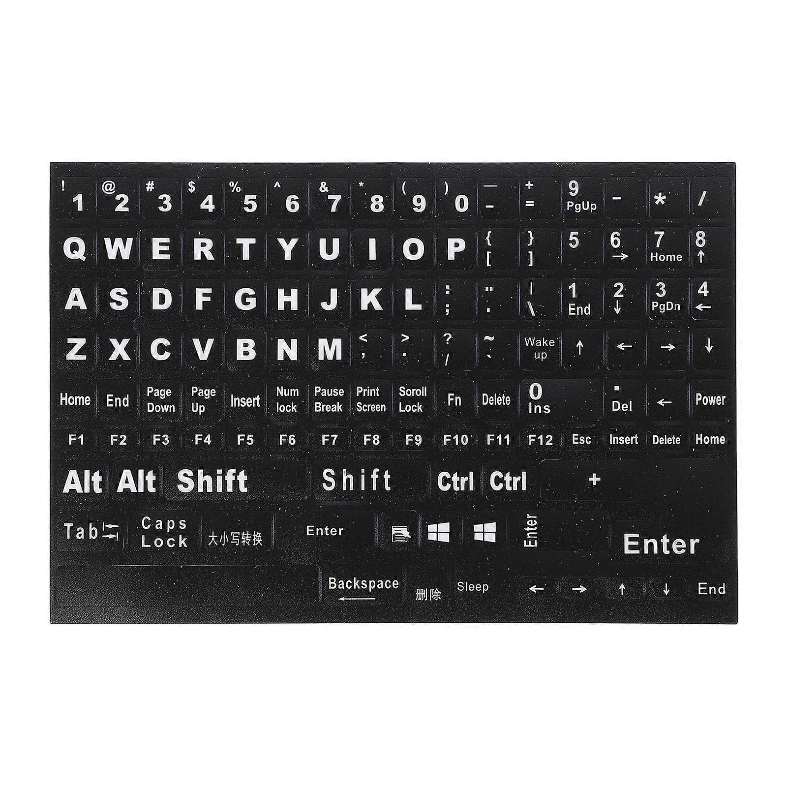 1 Sheet Keyboard Sticker Universal English Letter Keyboard Label Accessory