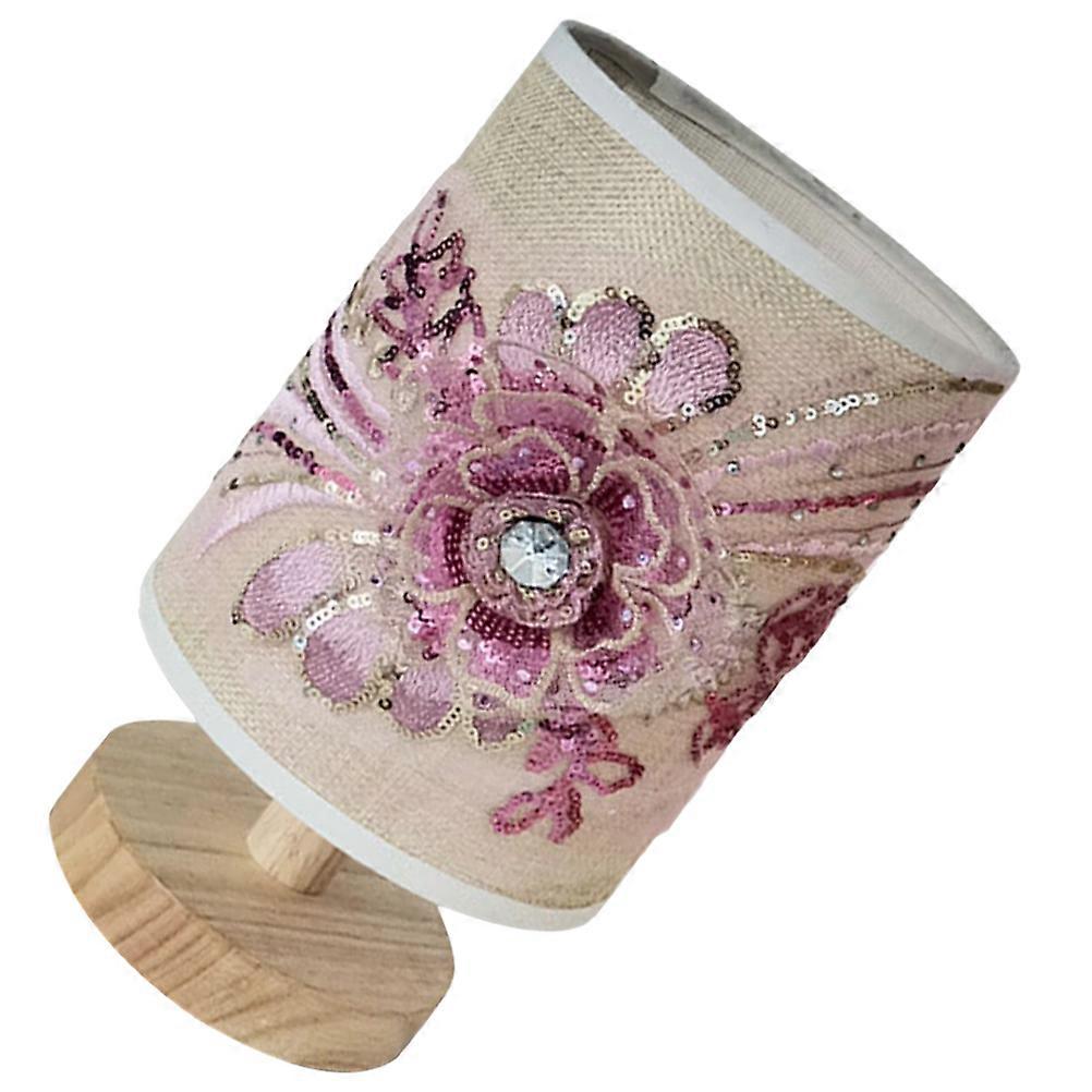 Pink Table Lamp USB Powered for Lighting Use 3Pcs with Floral Pattern