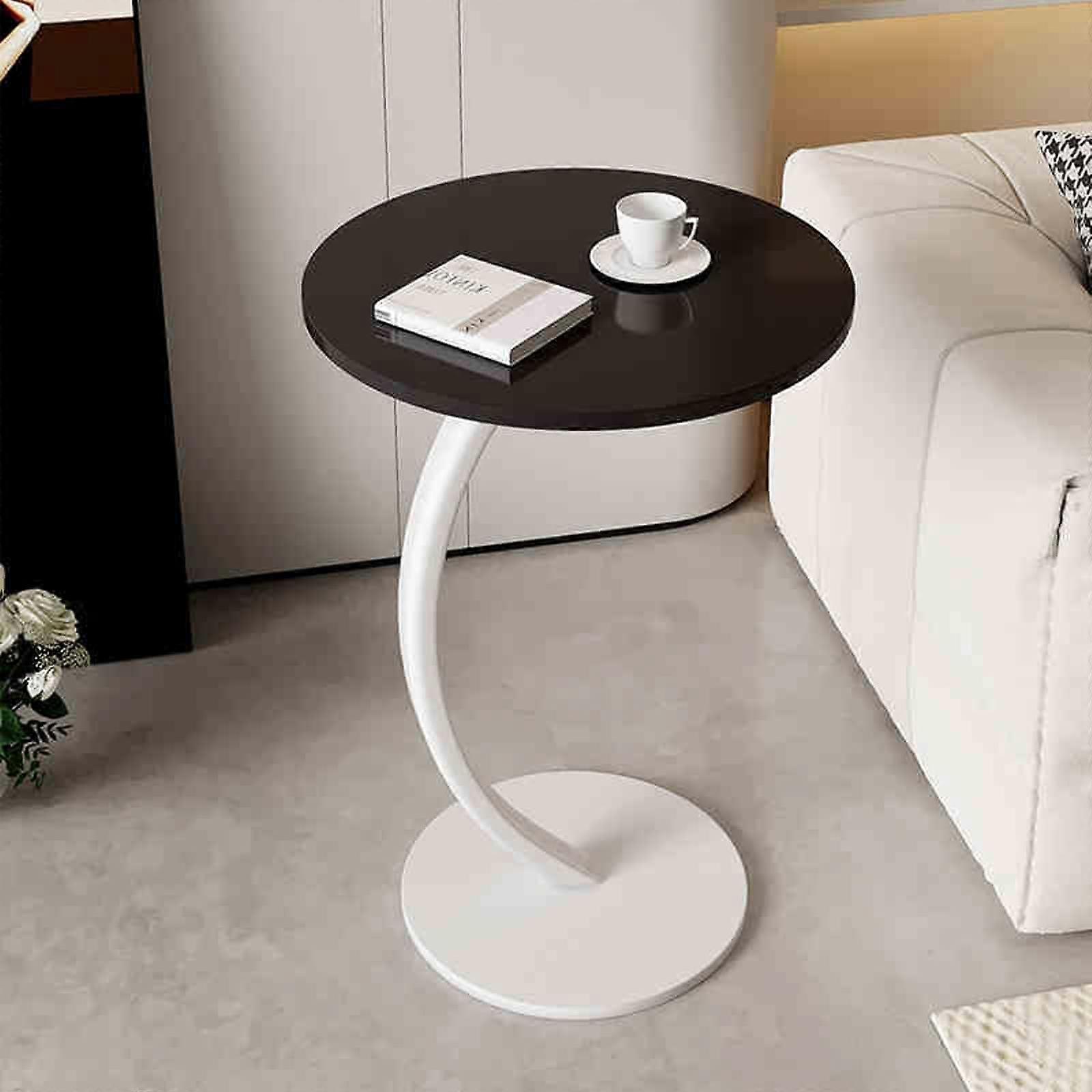 C Shaped End Table Narrow Accent Table For Sofa And Bed Space Saving Modern Side Table For Small Spaces Bathtub Use