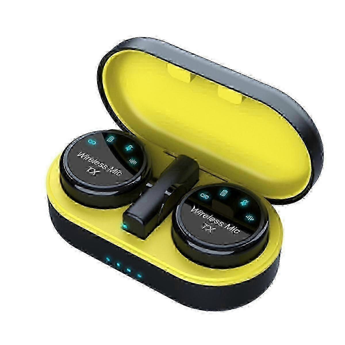 suitable for Magnetic Wireless Lavalier Microphone Audio Video Recording Microphone Noise Reduction with Charging Case for Ios-FO SHAN RAN WANG