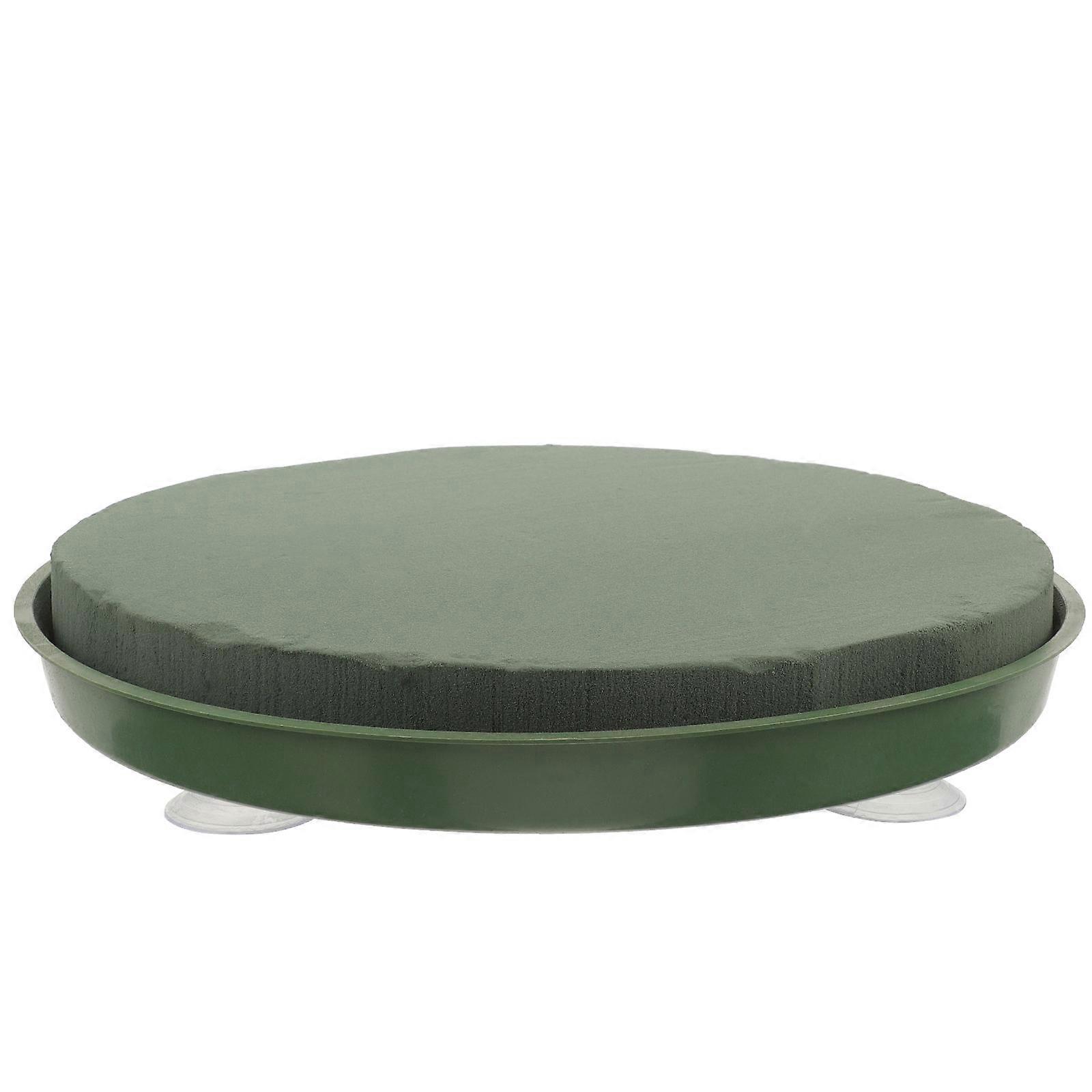 Floral Foam Round Shape Arrangement Mud for Florists Wedding Car Decoration 3 Sets with Water Absorption Function in Green Color