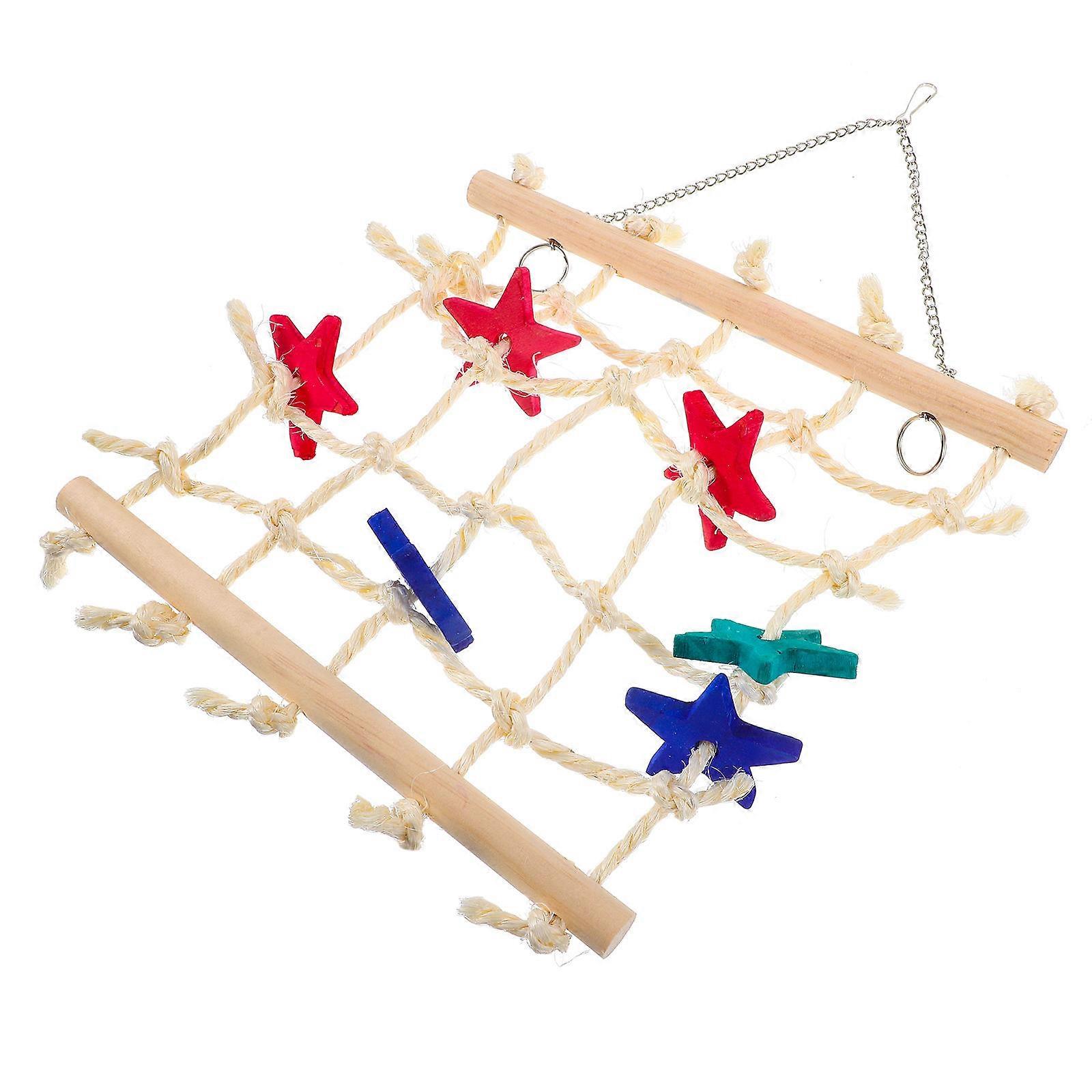 Hanging Parrot Toy For Cage Use 37.00X23.00X5.00CM Colorful Design Engaging Playtime 4Pcs