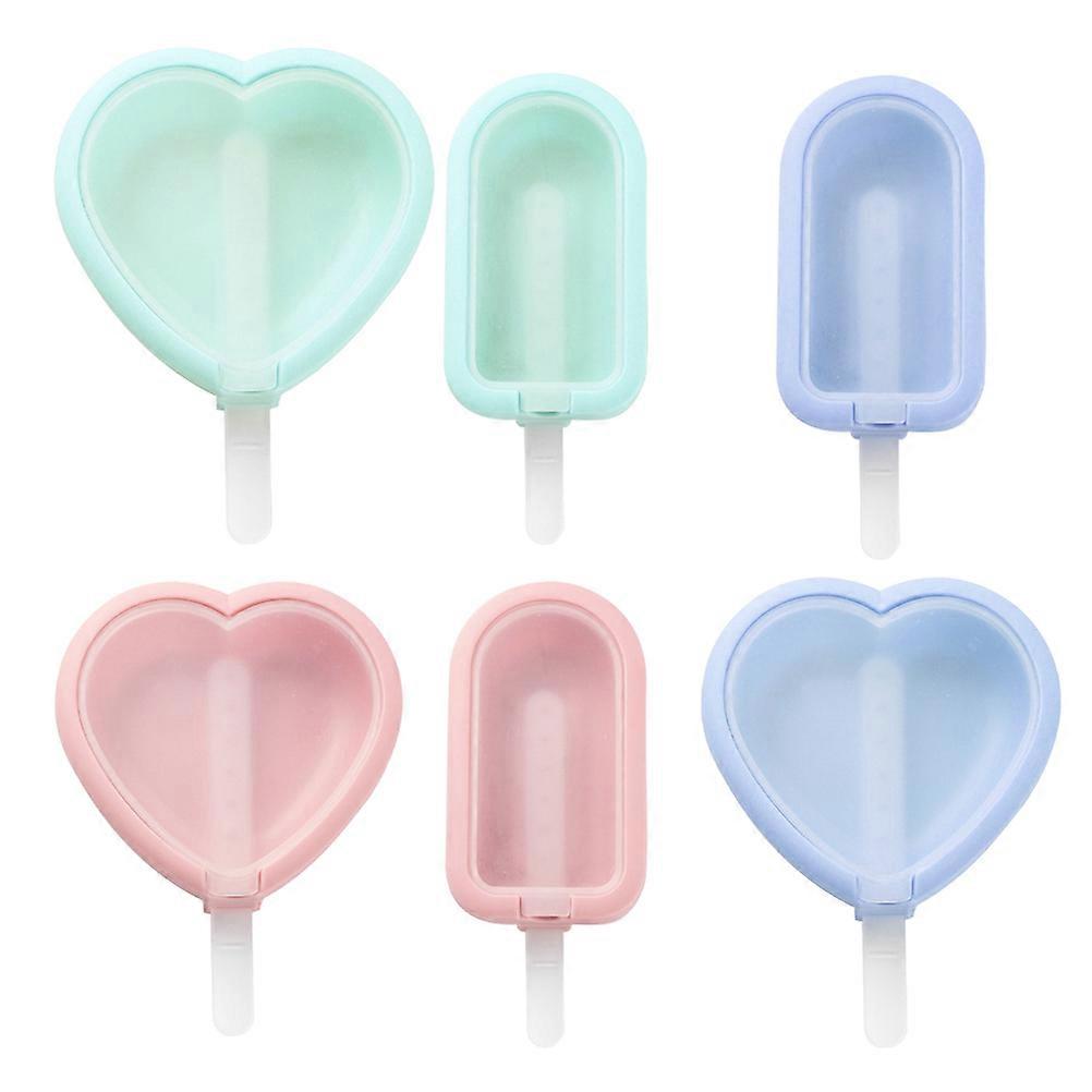 DIY Ice Molds 12Pcs Heart Shape Popsicle Maker For Birthday Parties Assorted Color Reusable Treats