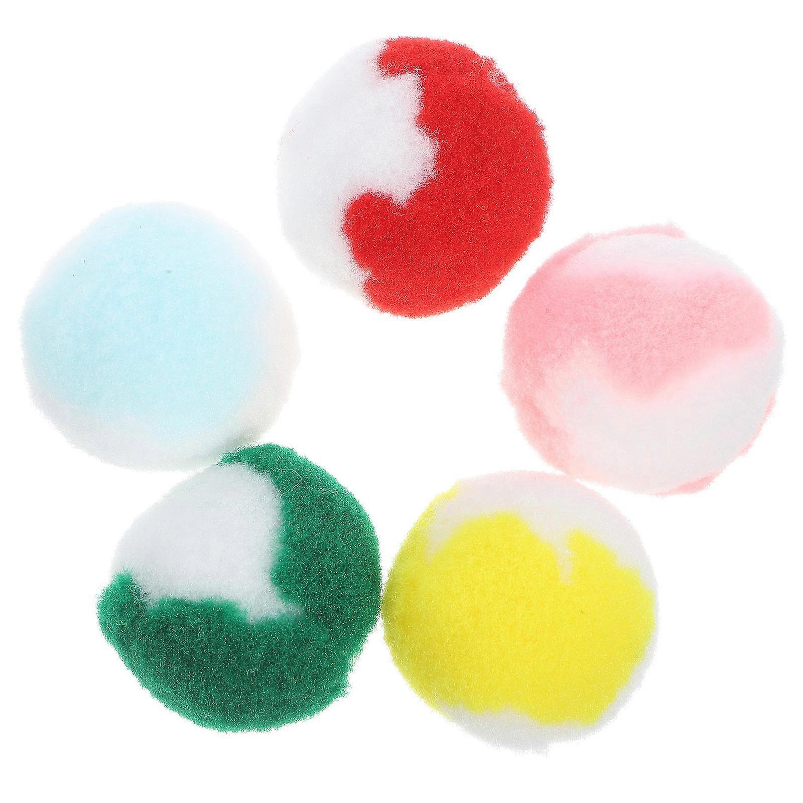 Colorful Plush Cat Toy Balls for Engagement 80Pcs Interactive Kit