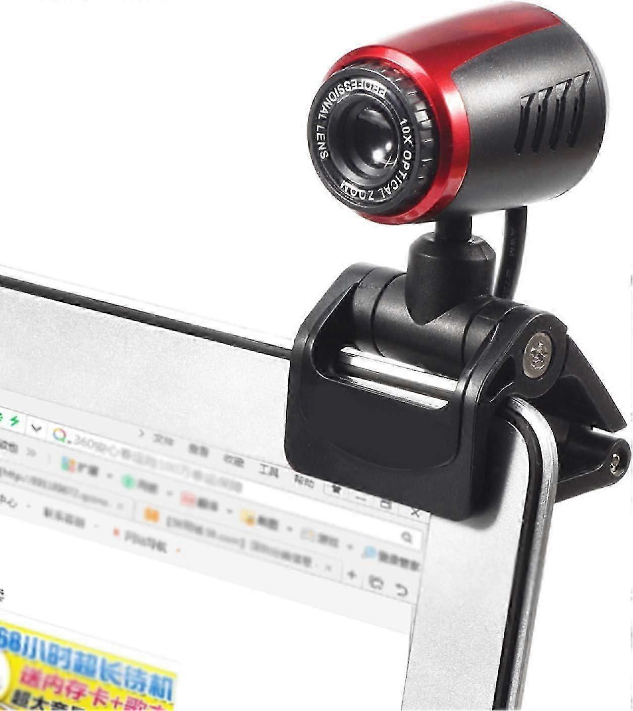 Webcam with Microphone,USB 2.0 Clip-on Webcam,0.8 Megapixel Laptop Camera For Computer Laptop Desktop PC