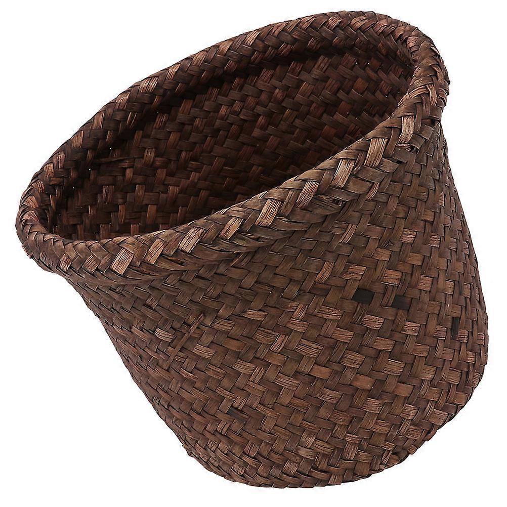 Seagrass Woven Basket 5Pcs for Storage Use Brown Multi-Purpose Basket