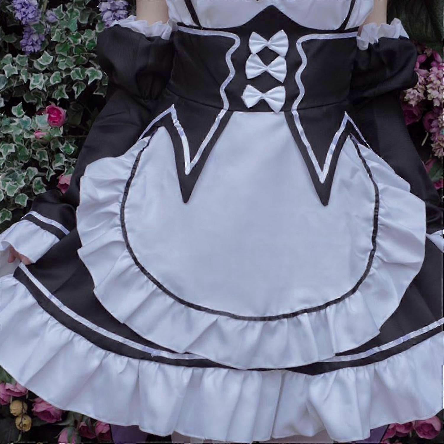 XXL Maid Costume Set with Sleeves and Accessories for Cosplay