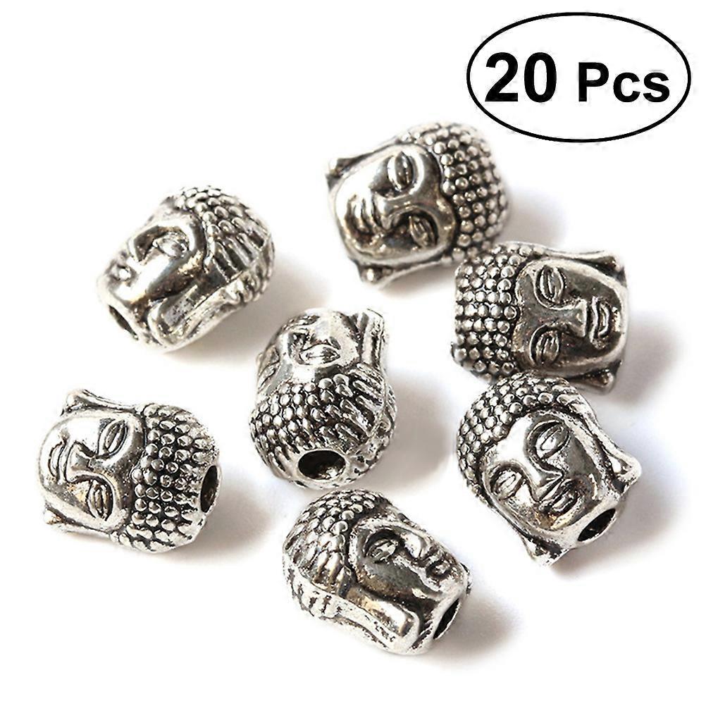 Religious Accessory Double-Faced Buddha Beads for Decoration 60Pcs Alloy