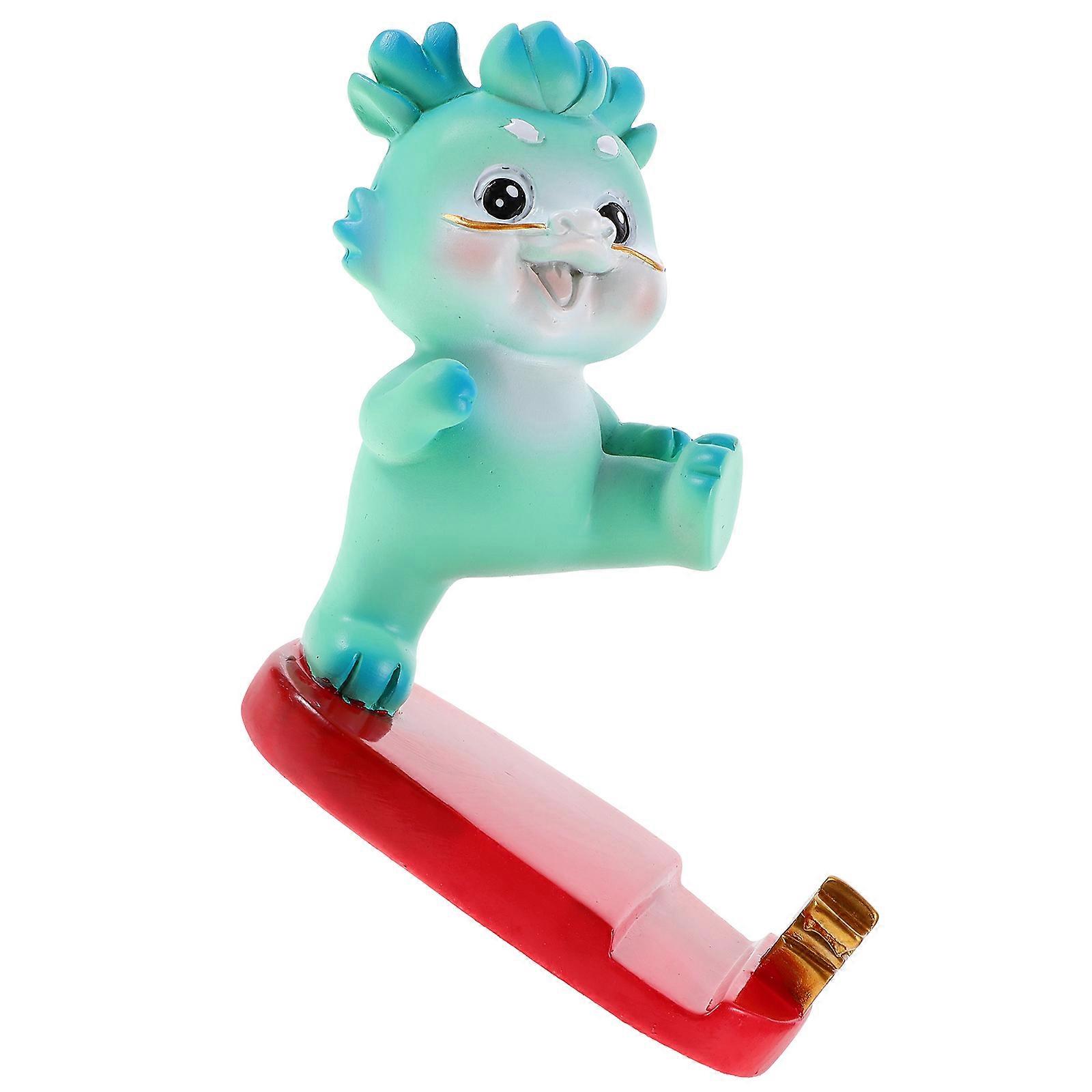 Decorative Cellphone Holder Desktop Ornament Blue Resin Phone Stand Tabletop Use 3.1×1.8×3.5in 1Piece