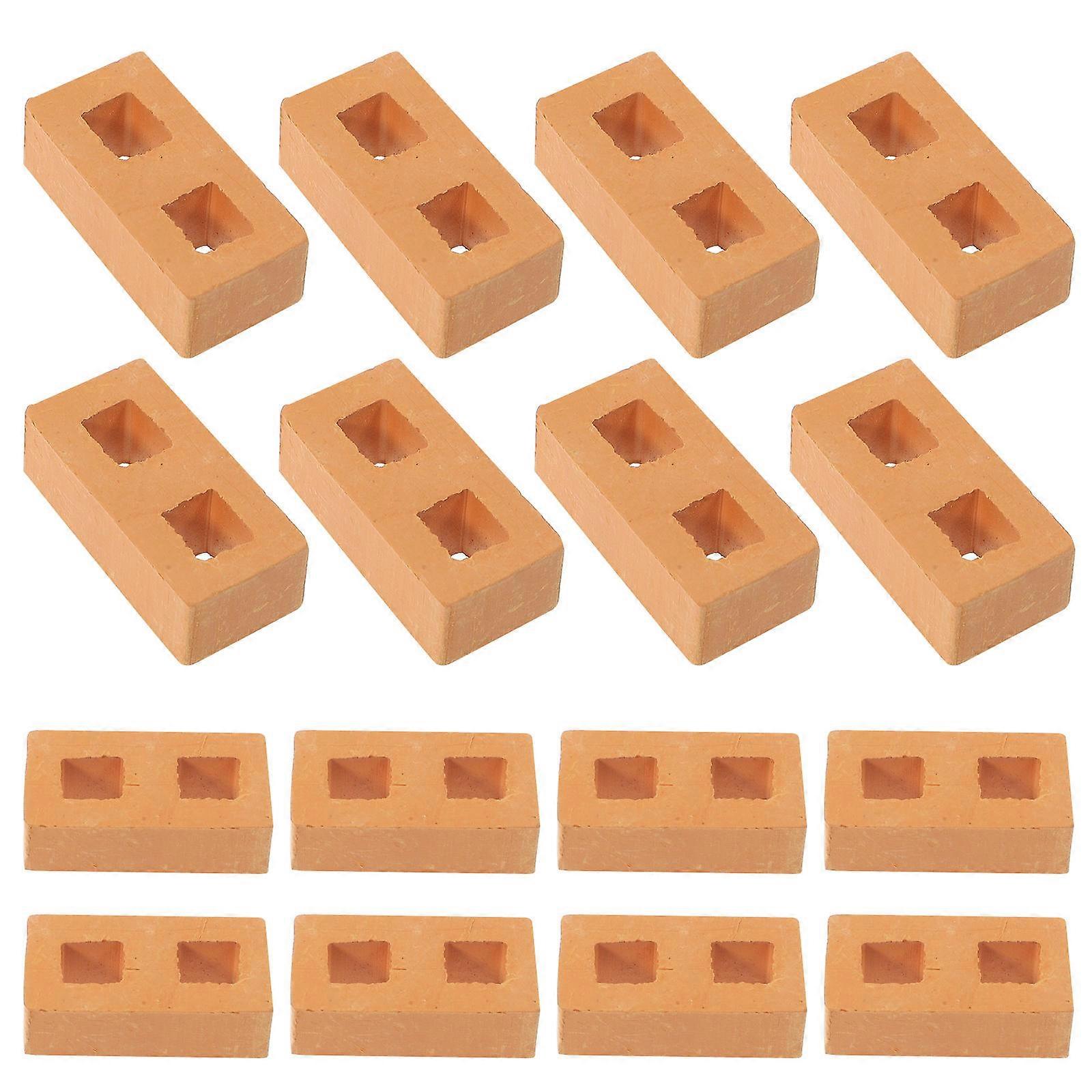 Miniature Bricks Ceramic Building Blocks for Landscape Decor 150Pcs