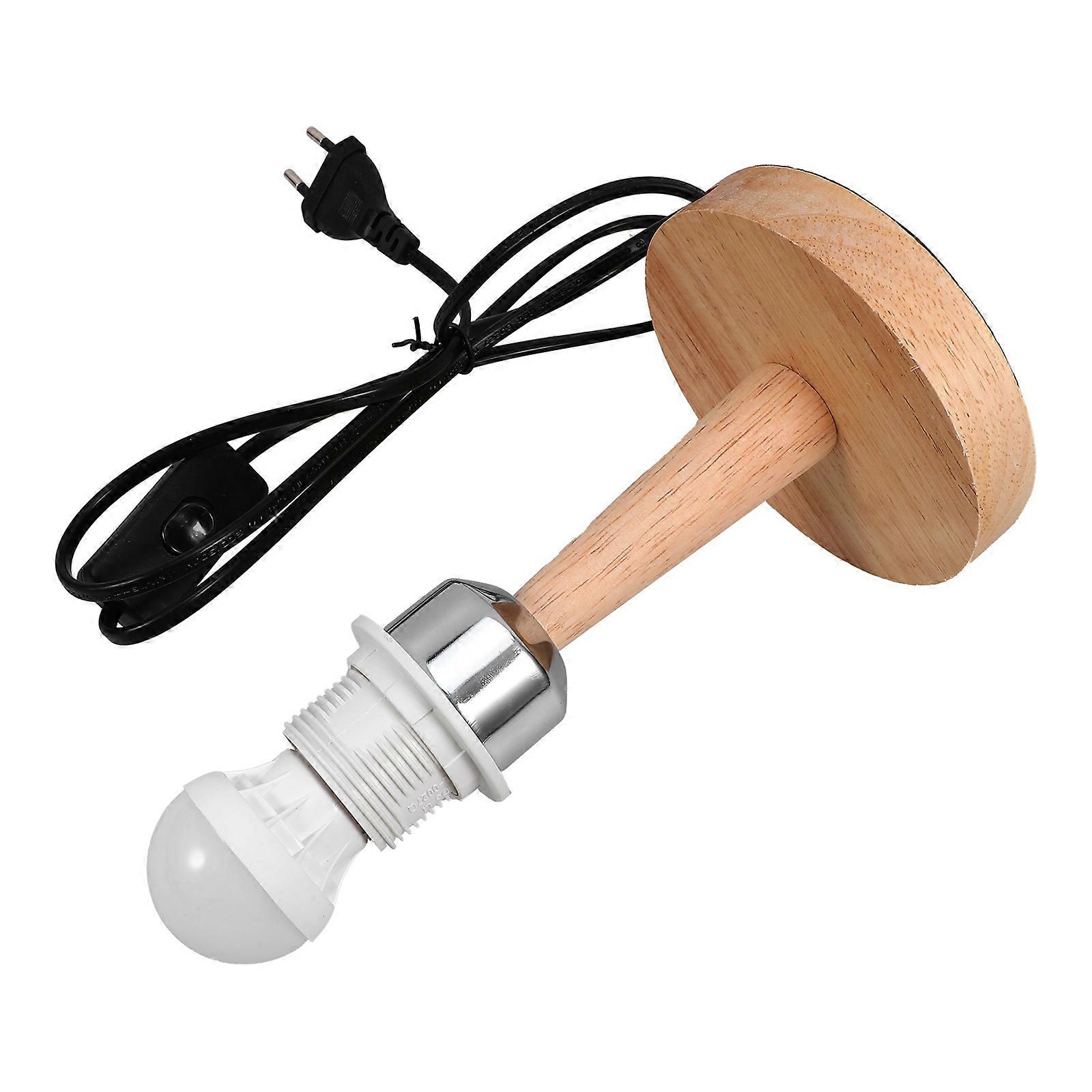 Wooden Lamp Holder for Desk Light Base 2Pcs Decorative Use