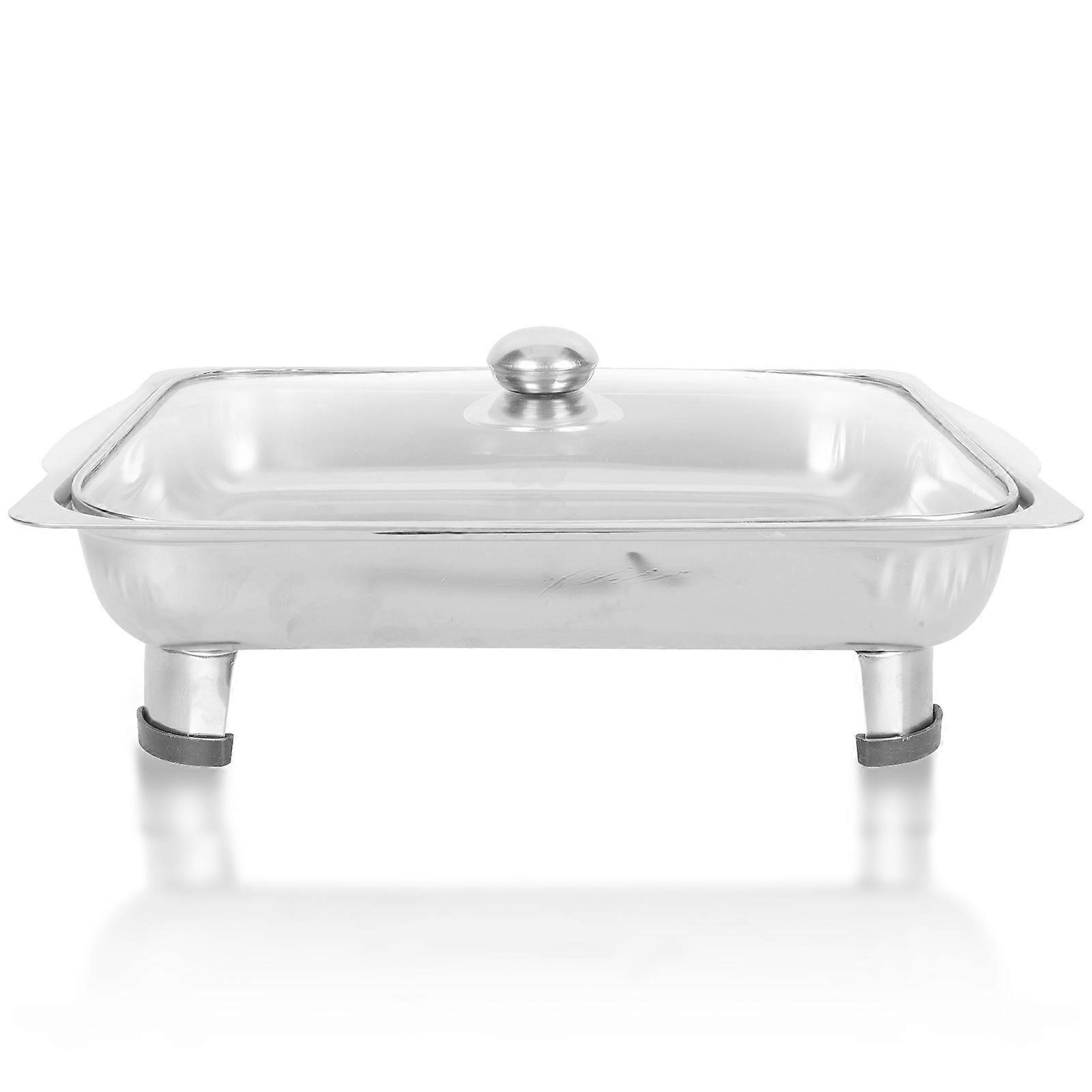 Buffet Food Tray Rectangular Canteen Tray Dining Plate Prevent Displacement 35.5x26.5cm 1Set