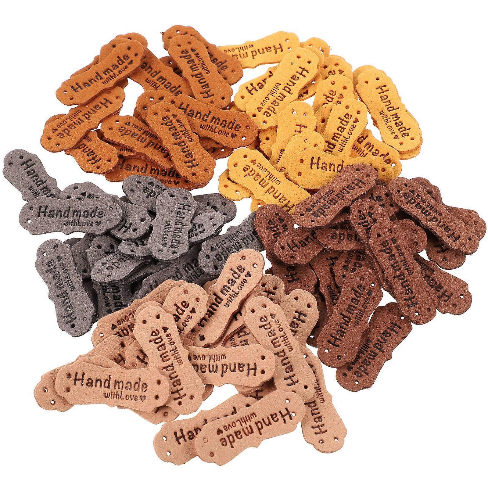 Embossed Decorative Tags For Clothes Knitting Projects Fashion Style 4.2x1.5cm Labeling 500Pcs