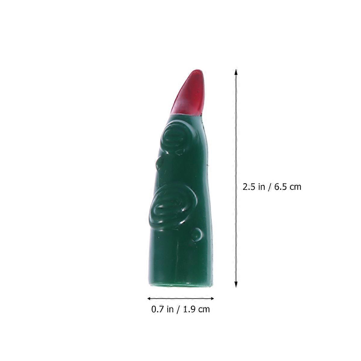 Artificial Witch Fake Finger Set for Halloween Party Use 10Pcs Green