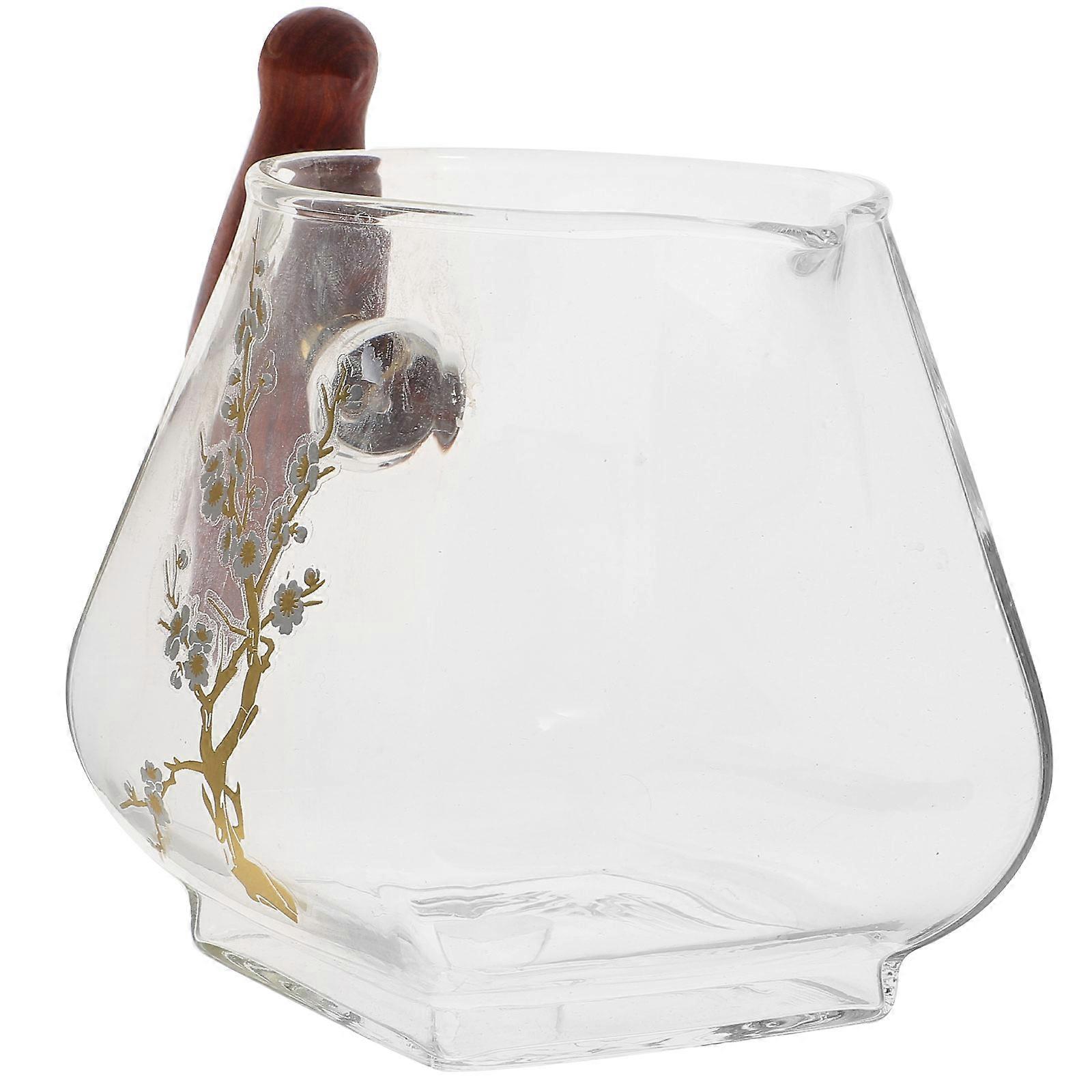 Gravy Jug For Serving Hot And Cold Sauce Home Use Transparent Glass 1Pack