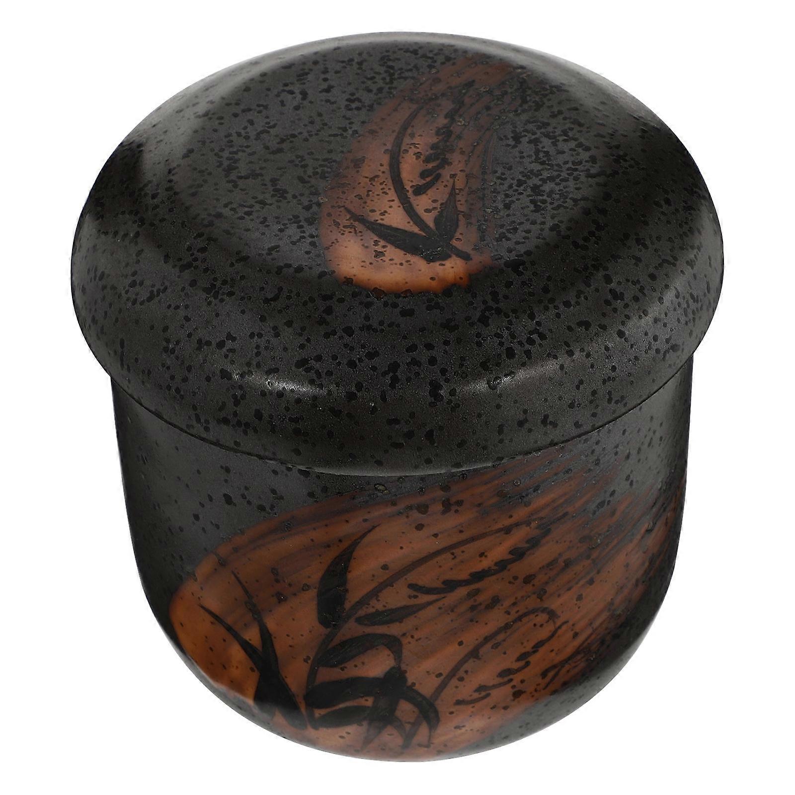 Egg Custard Ceramic Stew Pot for Kitchen Supply 4Pcs Brown Steaming Cup