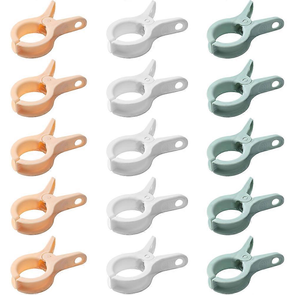 Plastic Windproof Clips 15Pcs Quilt Drying Clip Assorted Color Non-Slip For Beach And Outdoor Use