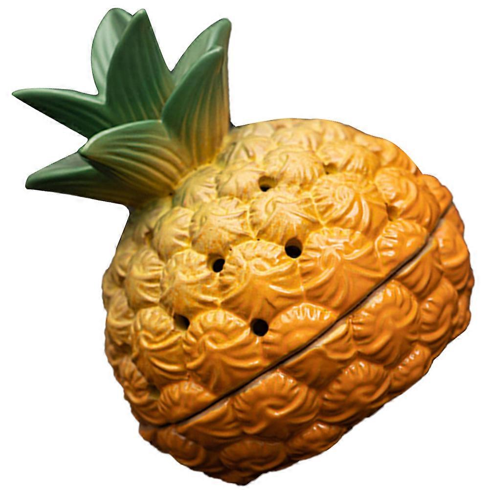 Pineapple Ceramic Incense Burner for Relaxing Atmosphere 4Pcs Set