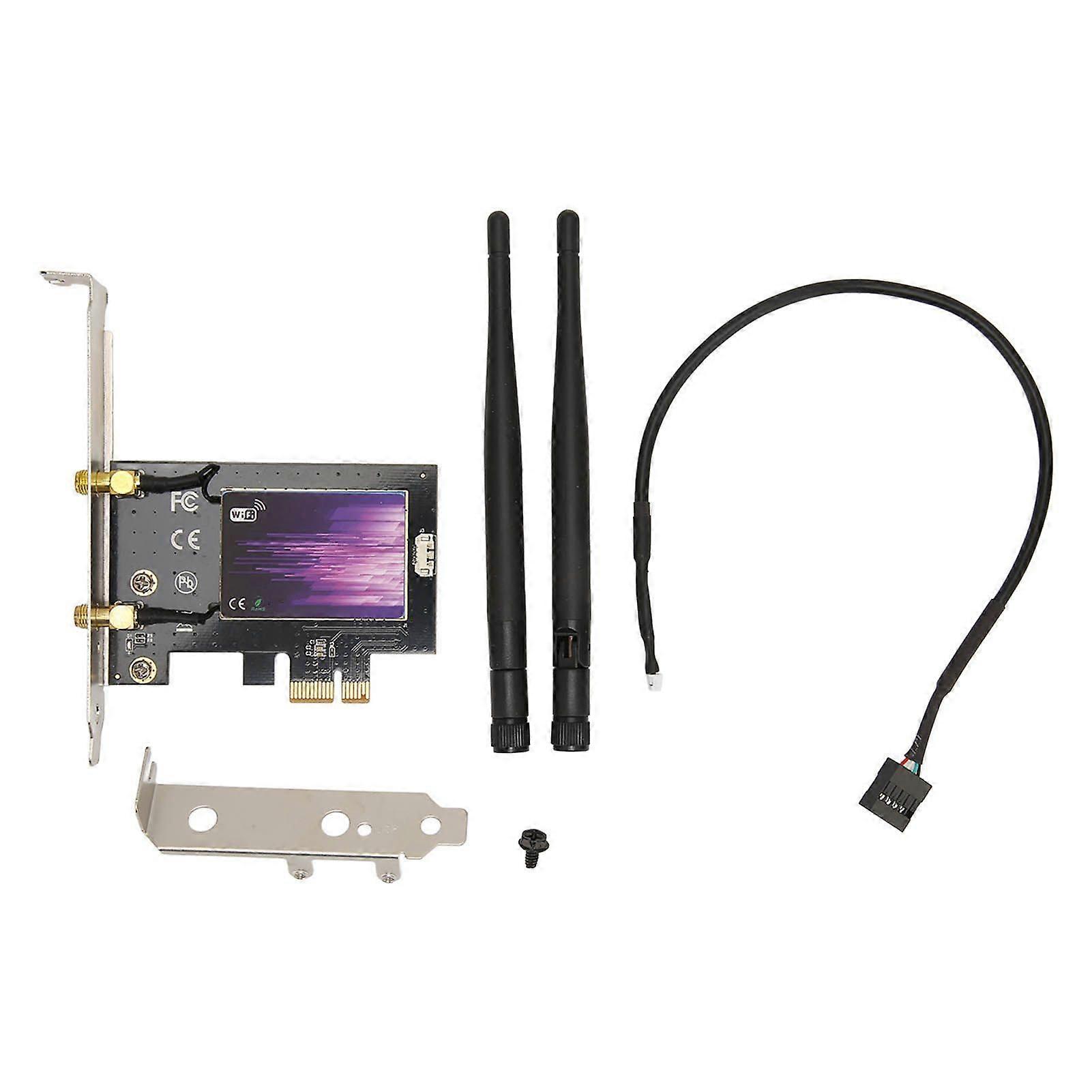 WiFi 6 PCIE Wireless Network Adapter 3000Mbps Triple Band 2.4G 5.8G 6E PCIE WiFi 6E Adapter Card for Gaming Streaming