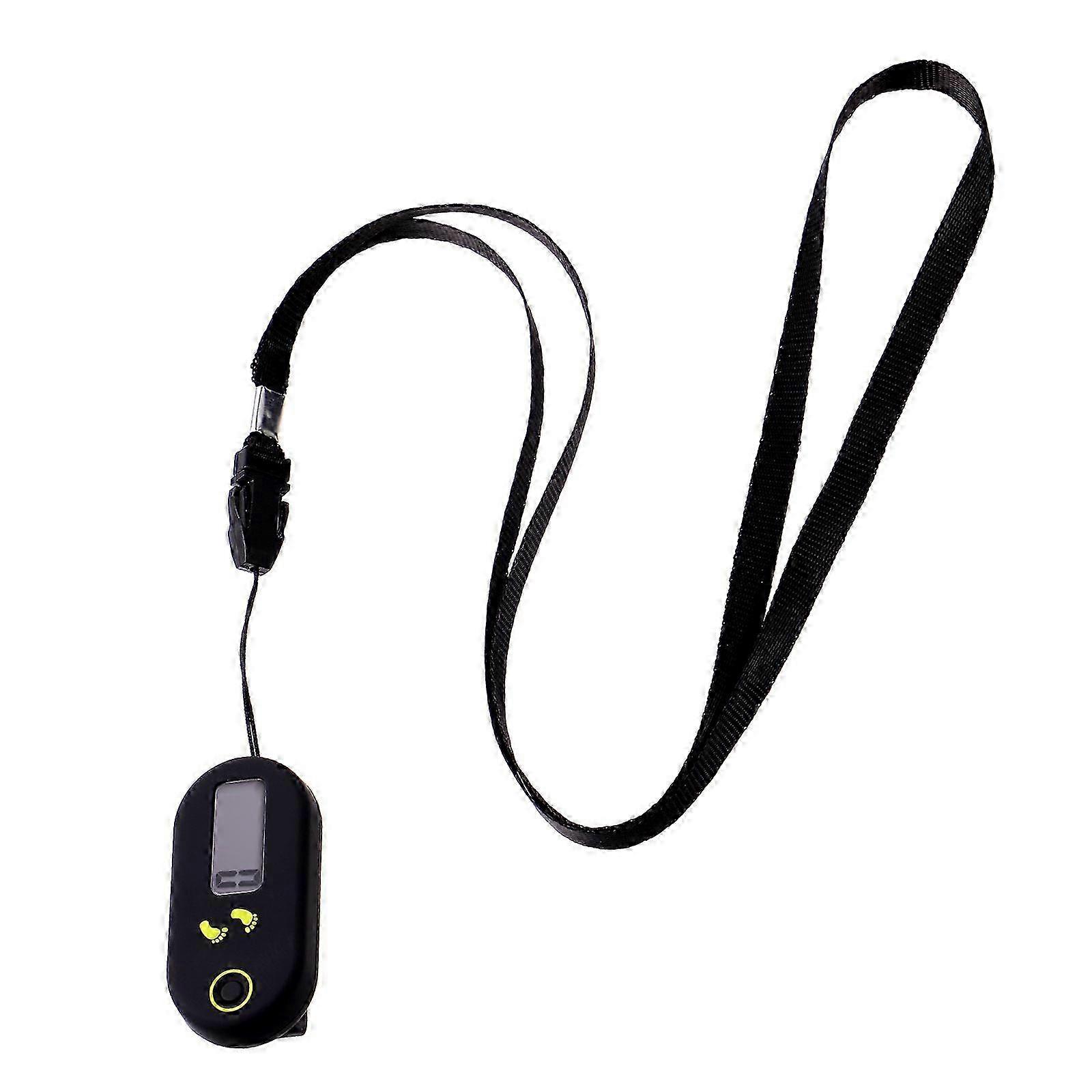 Portable Mini Pedometer Step Counter for Fitness Enthusiasts, Daily Activity Tracker, Black Color, 1 Set