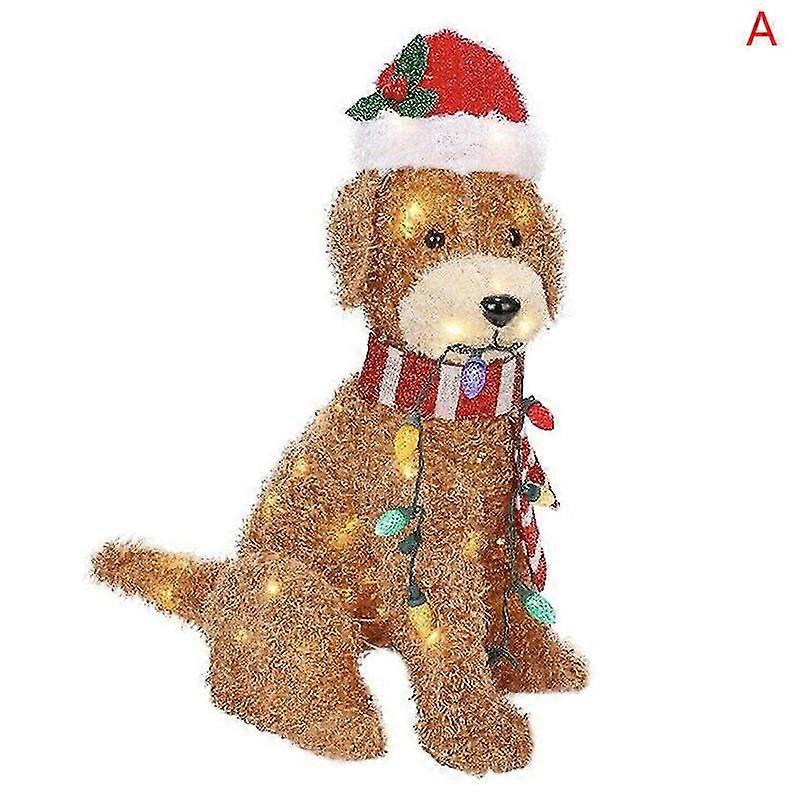 Decorazioni natalizie per esterni: animali luminosi, cane, cervo, Babbo Nataleoutsidewz