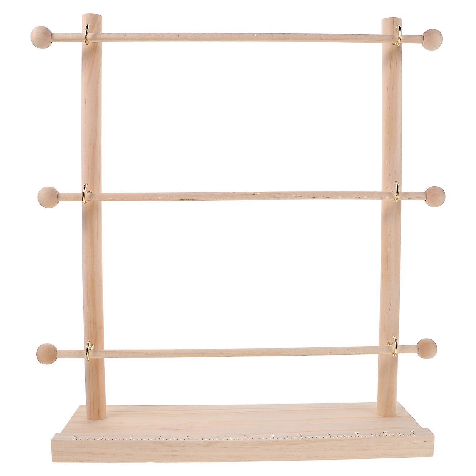 Adjustable Thread Spool Holder Wooden Ribbon Organizer for Sewing Craft