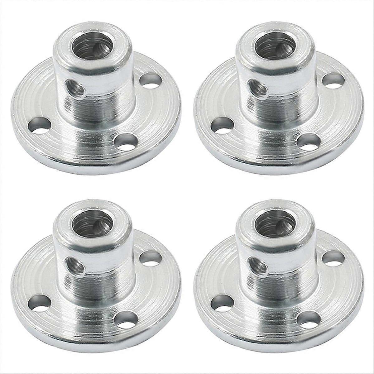 4 Pcs 5mm Metal Flange Shaft Coupling Rigid Flange Coupling