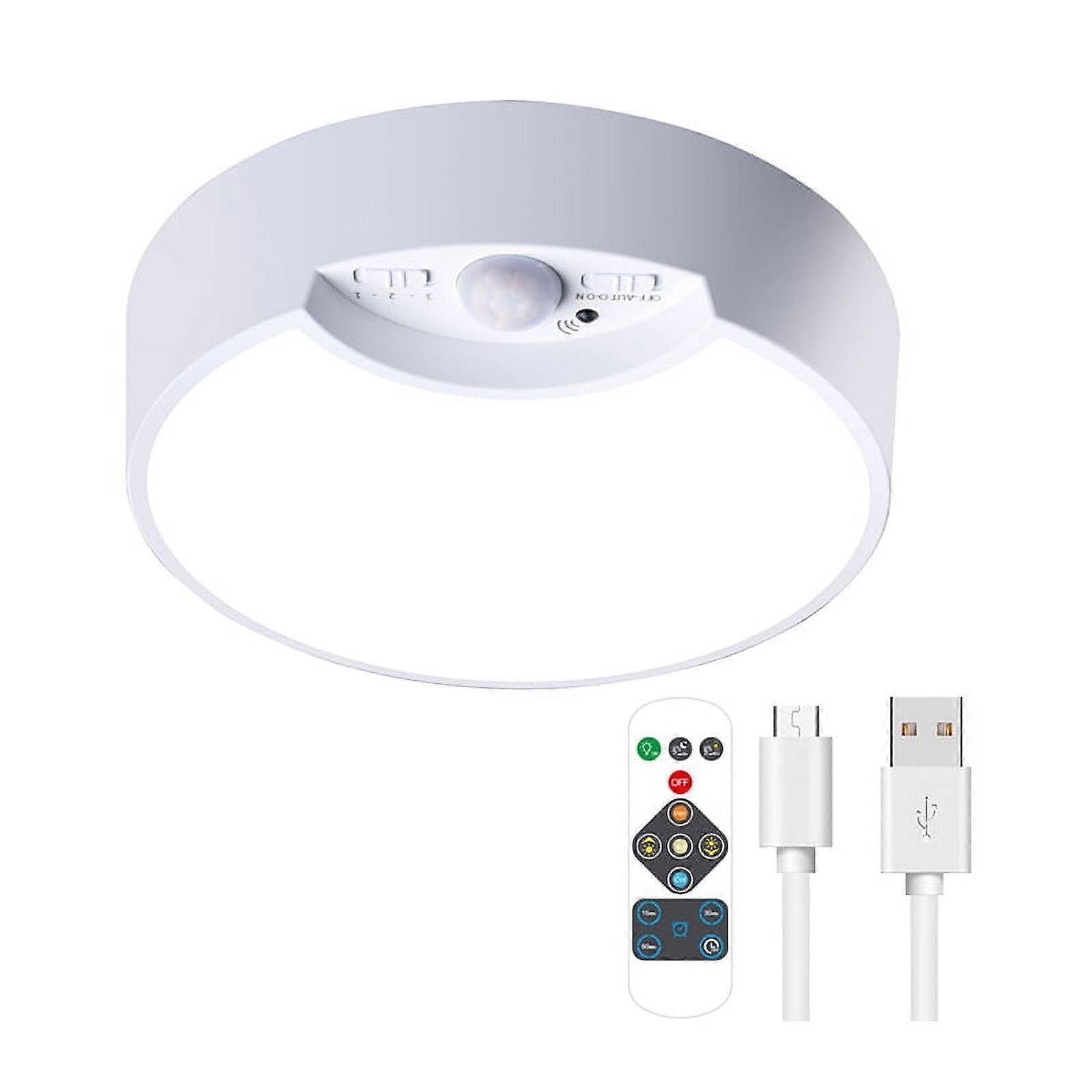 Ceiling Light, Wireless Led Ceiling Light with Remote, Motion Sensor Light Indoor Rechargeable, Shower Light for Inside