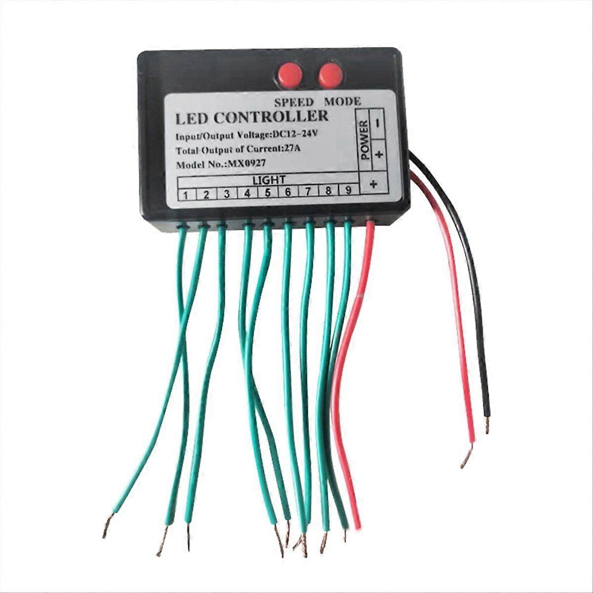 DC12V-24V Led Strip Light Controller Light Box RGB Controler 9CH