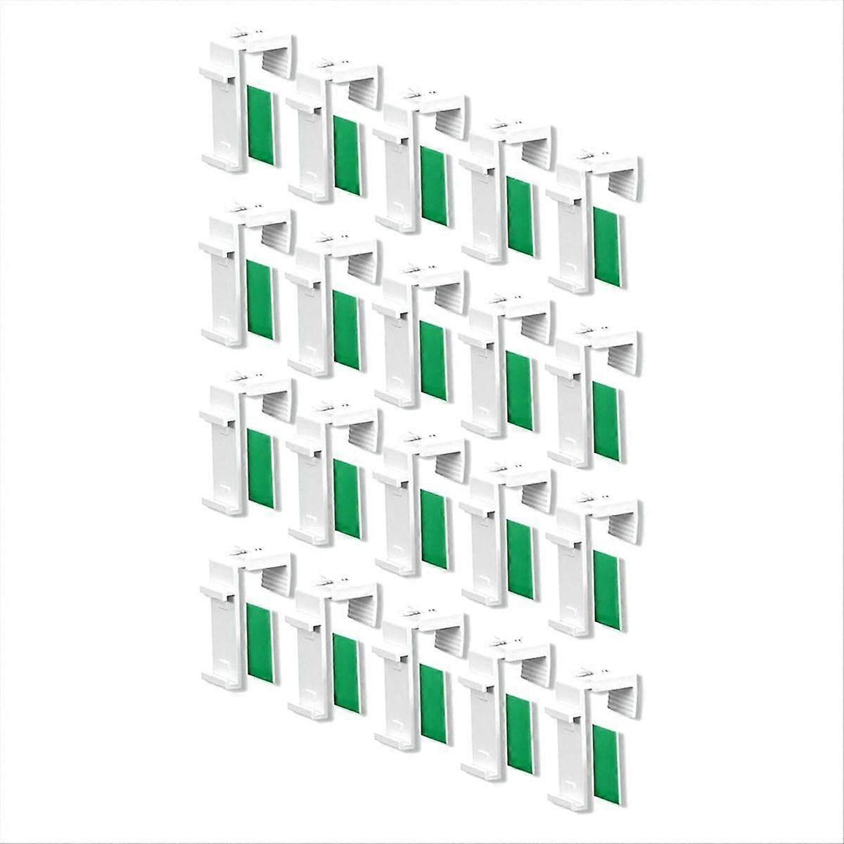 20pcs Roller Blind Mounting Brackets Without Drill Set for Window Shade Curtain Rod Holder Adjustab