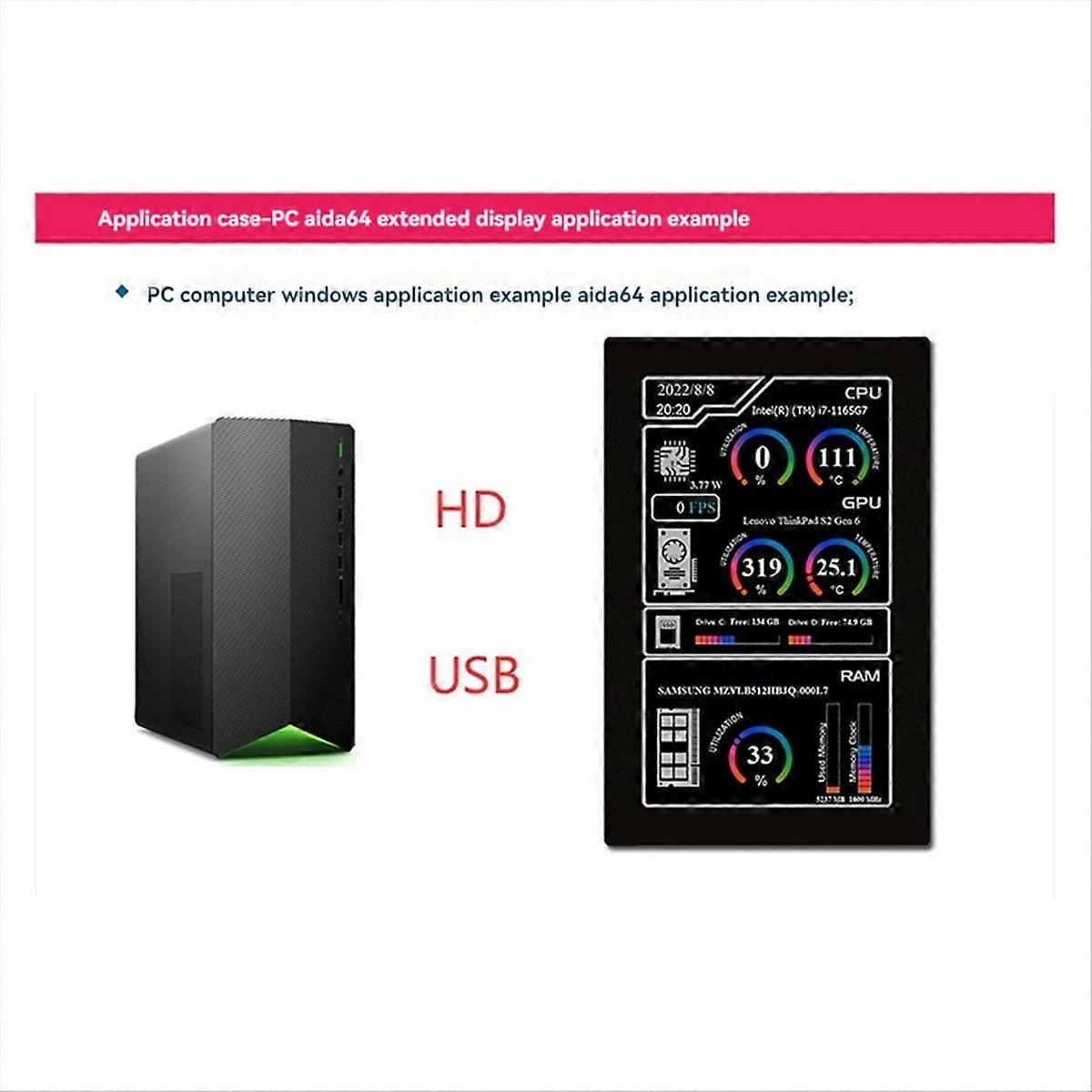 for Raspberry Pi 5 Display 5 Inch Capacitive Touch Screen