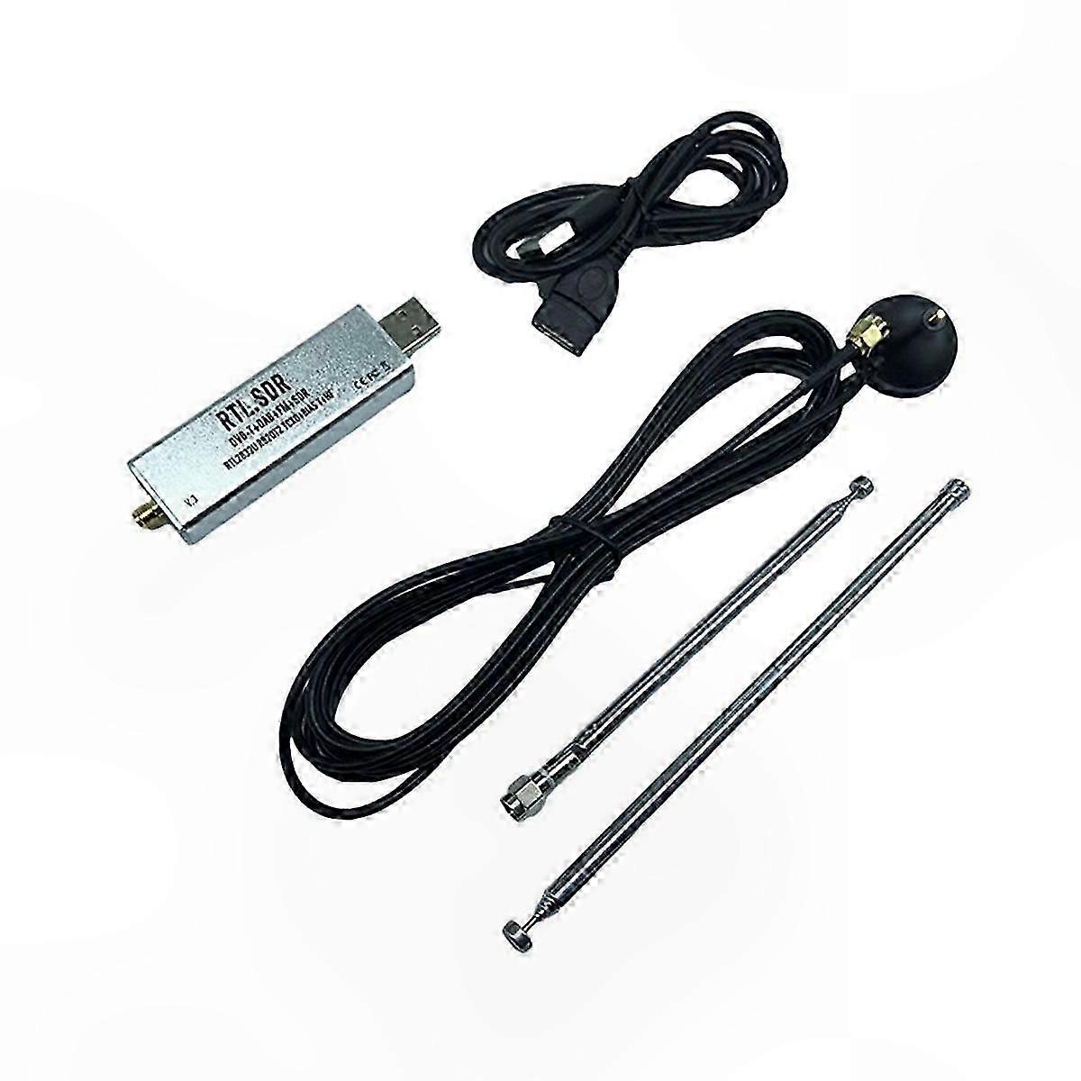 SDR Receiver with TCXO SMA Antenna Connector RTAL2832U R820T2 HF Bias Tee 1PPM Precision Tuning for Wideband Signal Capture