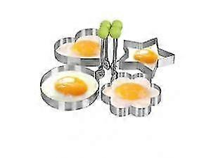 4pcs Fried Egg Cooking Ring Egg Cooker Ring Round Pancake Mould Stainl